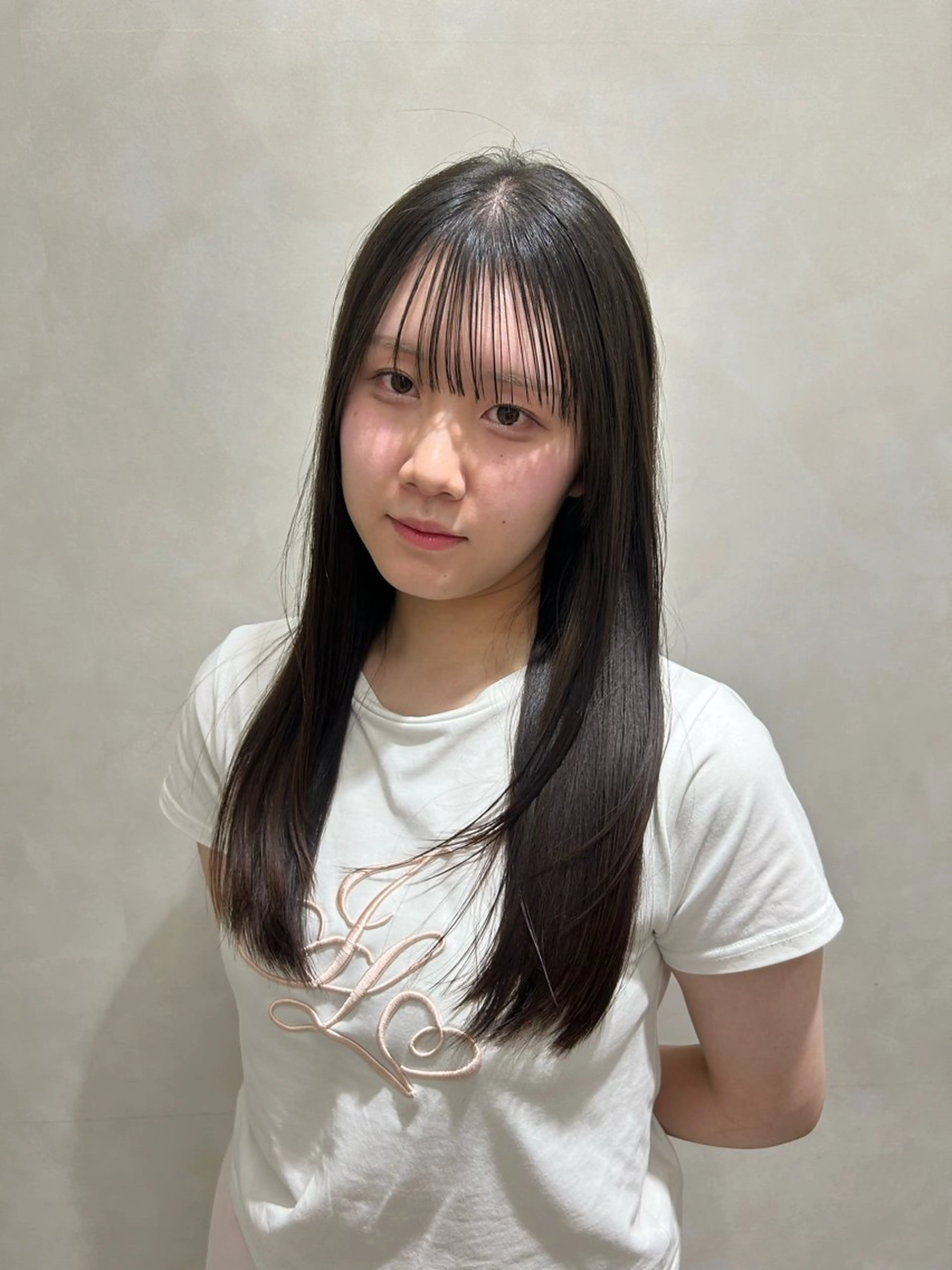 ロング 縮毛矯正 梅田/ナチュラル/ 髪質改善/アヤカのヘアスタイル