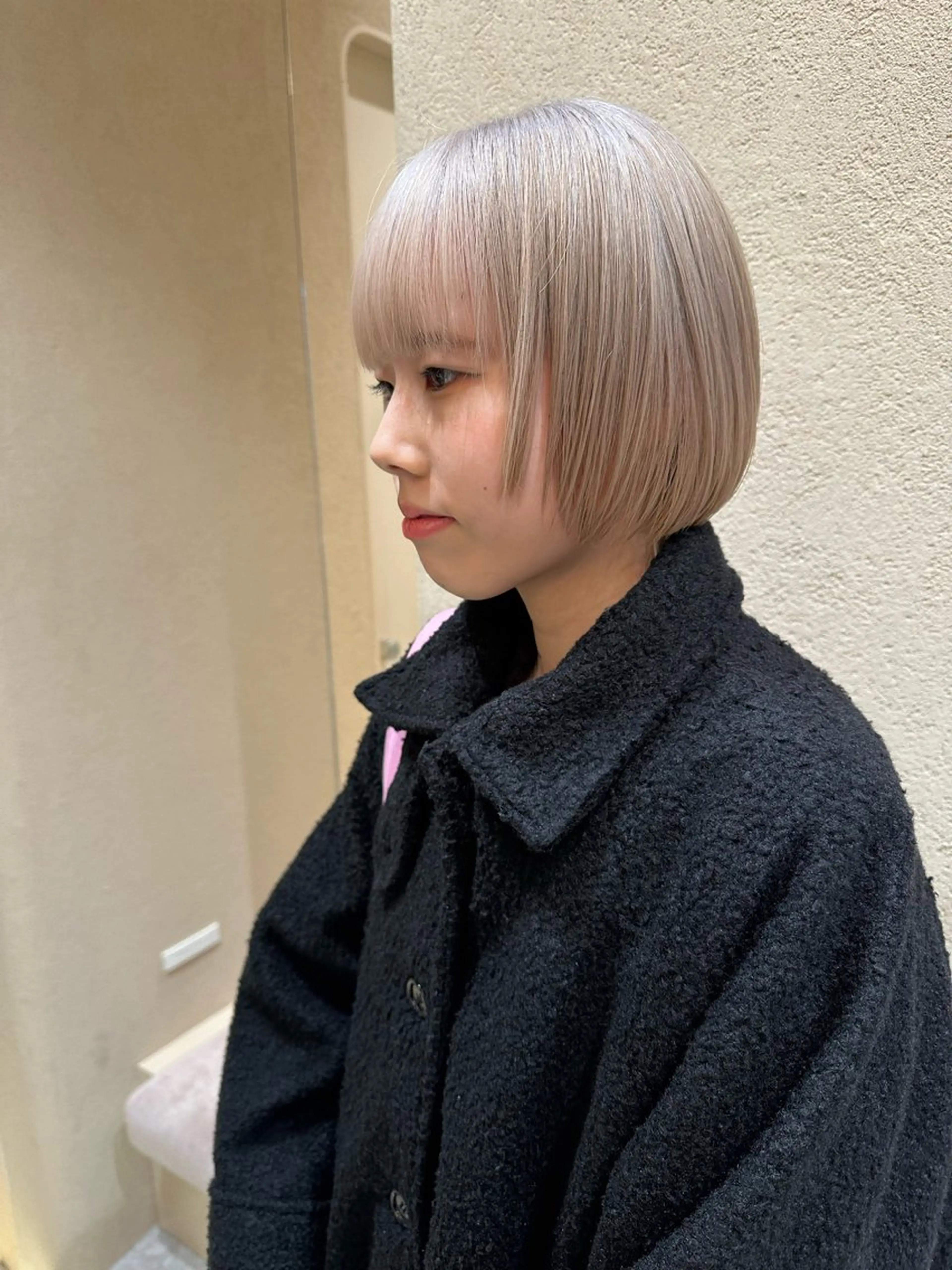 ショート カラー カット ヘアカラー トリートメント 🟢ウルフ／スパイラ ルパーマ／大西🟢のヘアスタイル