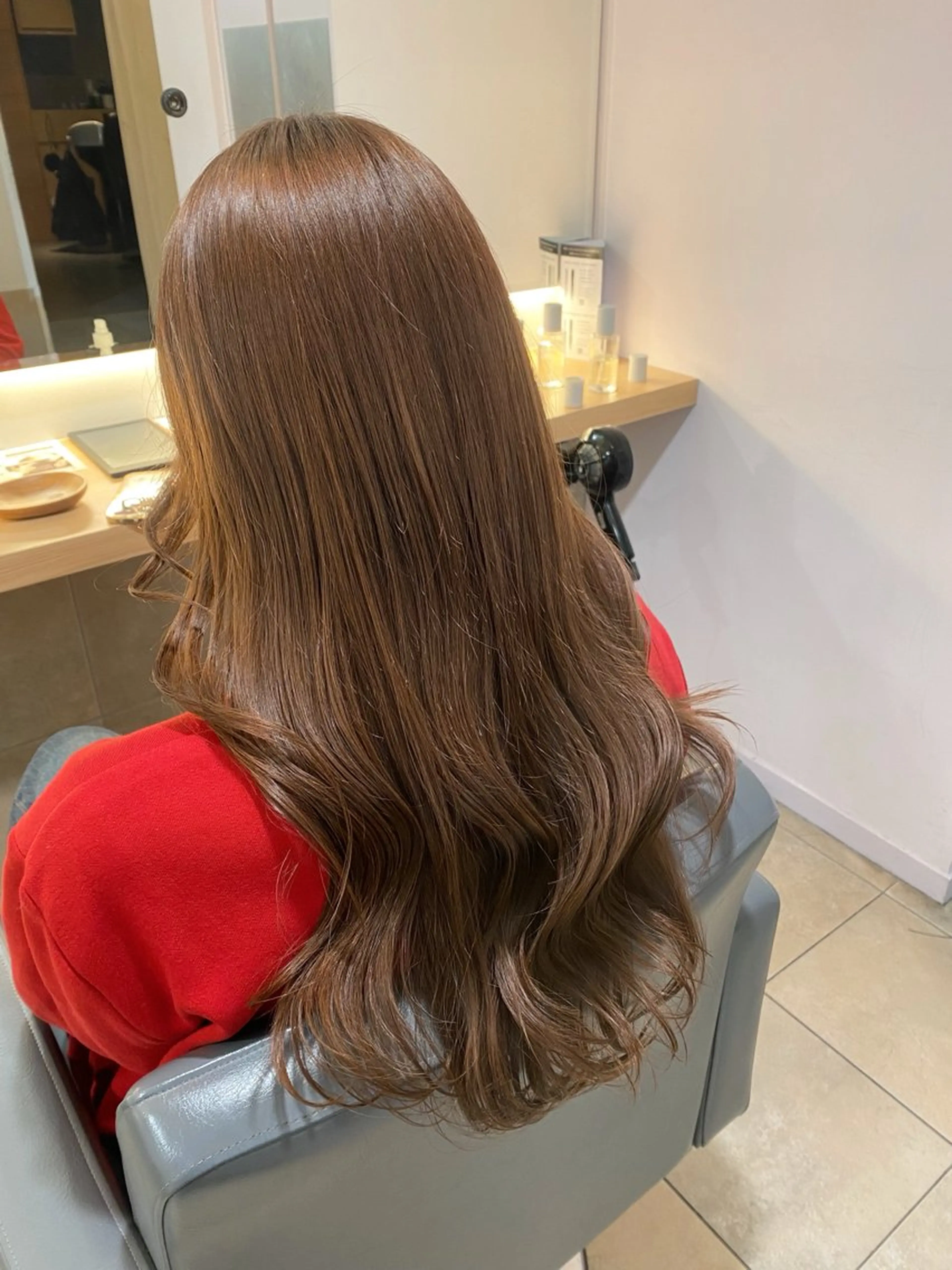 ロング カラー ブリーチ 透明感カラー ダブルカラー ブリーチなしカラー ヘアカラー 谷川 あかりのヘアスタイル