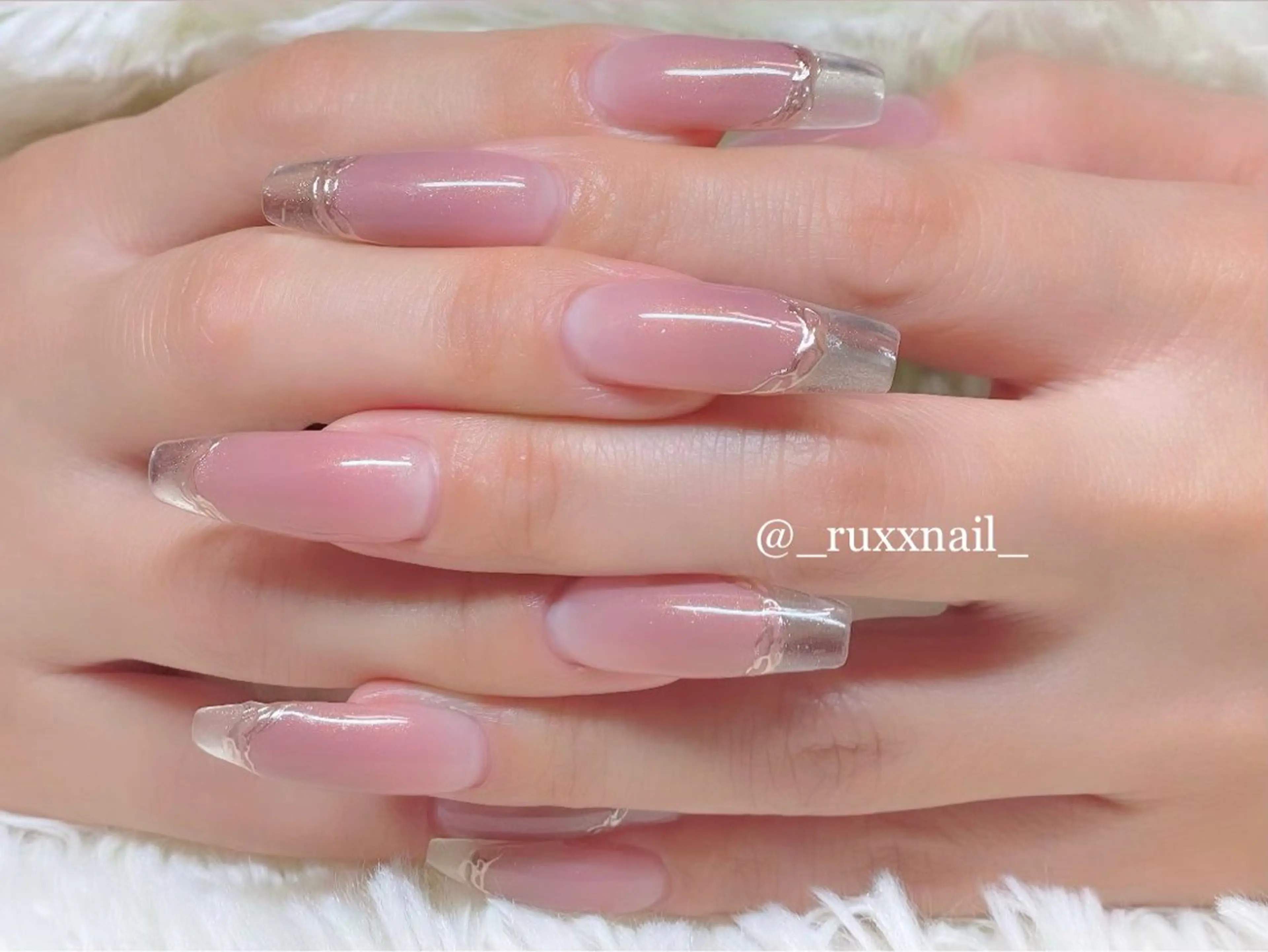 ネイル クリアネイル フレンチネイル Ruxx nailのネイルデザイン