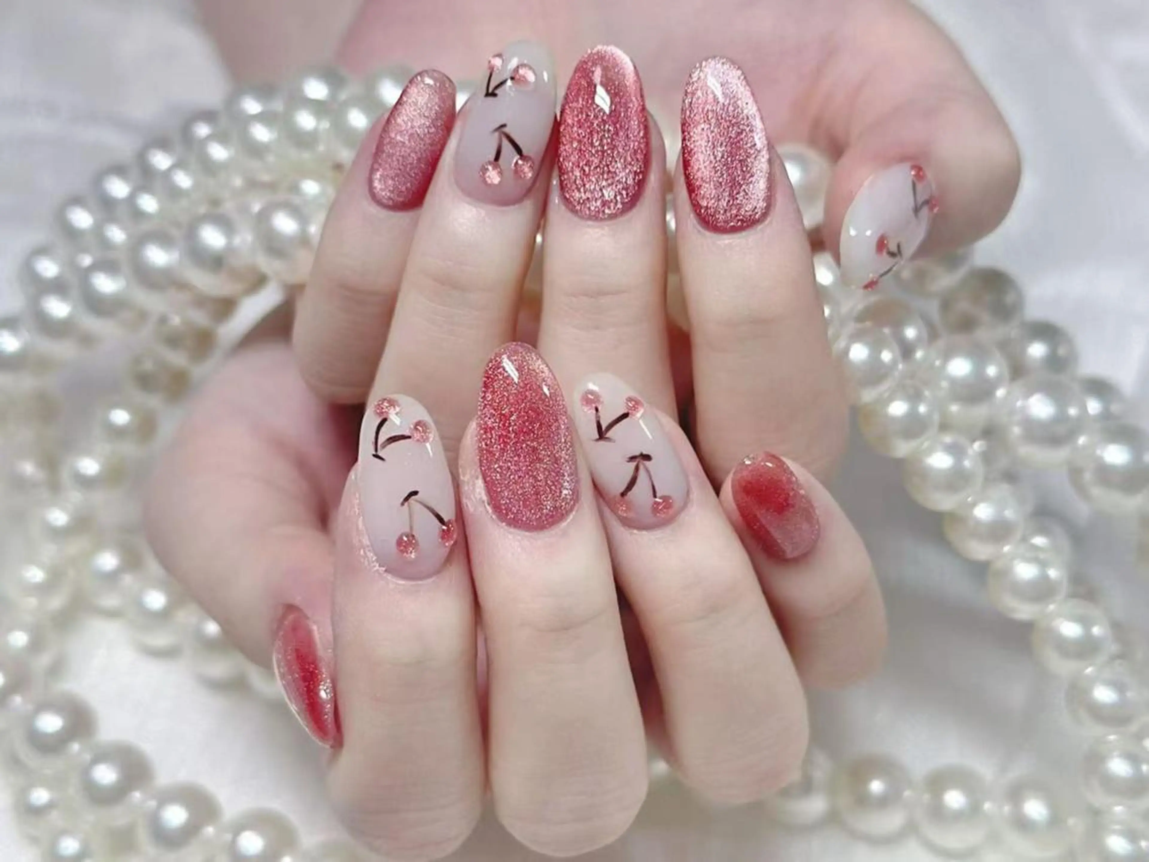 ネイル アートネイル クリアネイル 成人式 長さ出し フラッシュネイル ハンドネイル Ru na🍳のネイルデザイン