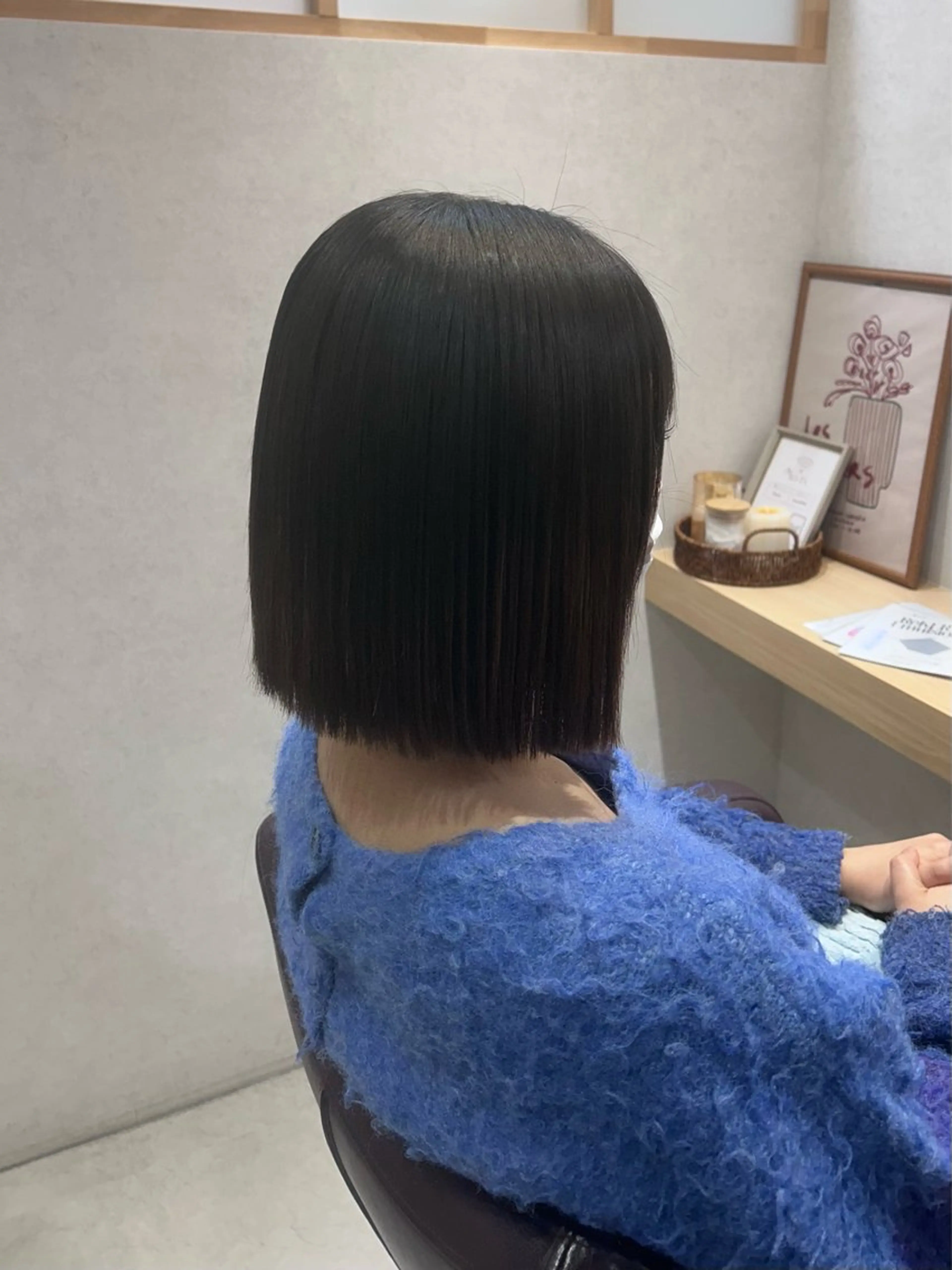 ミディアム 小顔カット maoお洒落ヘア bob/艶カラーのヘアスタイル