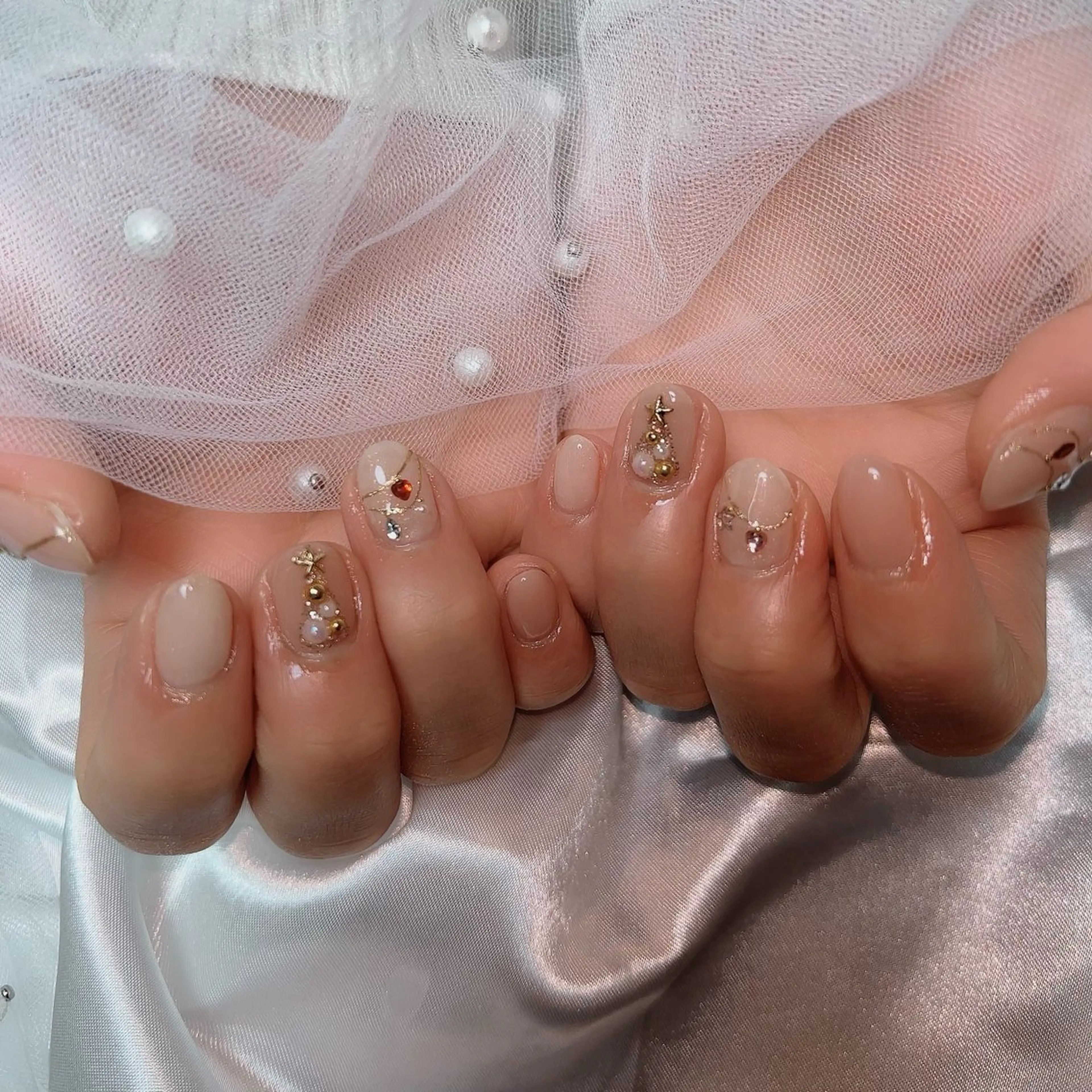 ネイル アートネイル 冬ネイル クリスマス pnd.nail所属・半田 友加里のネイルデザイン