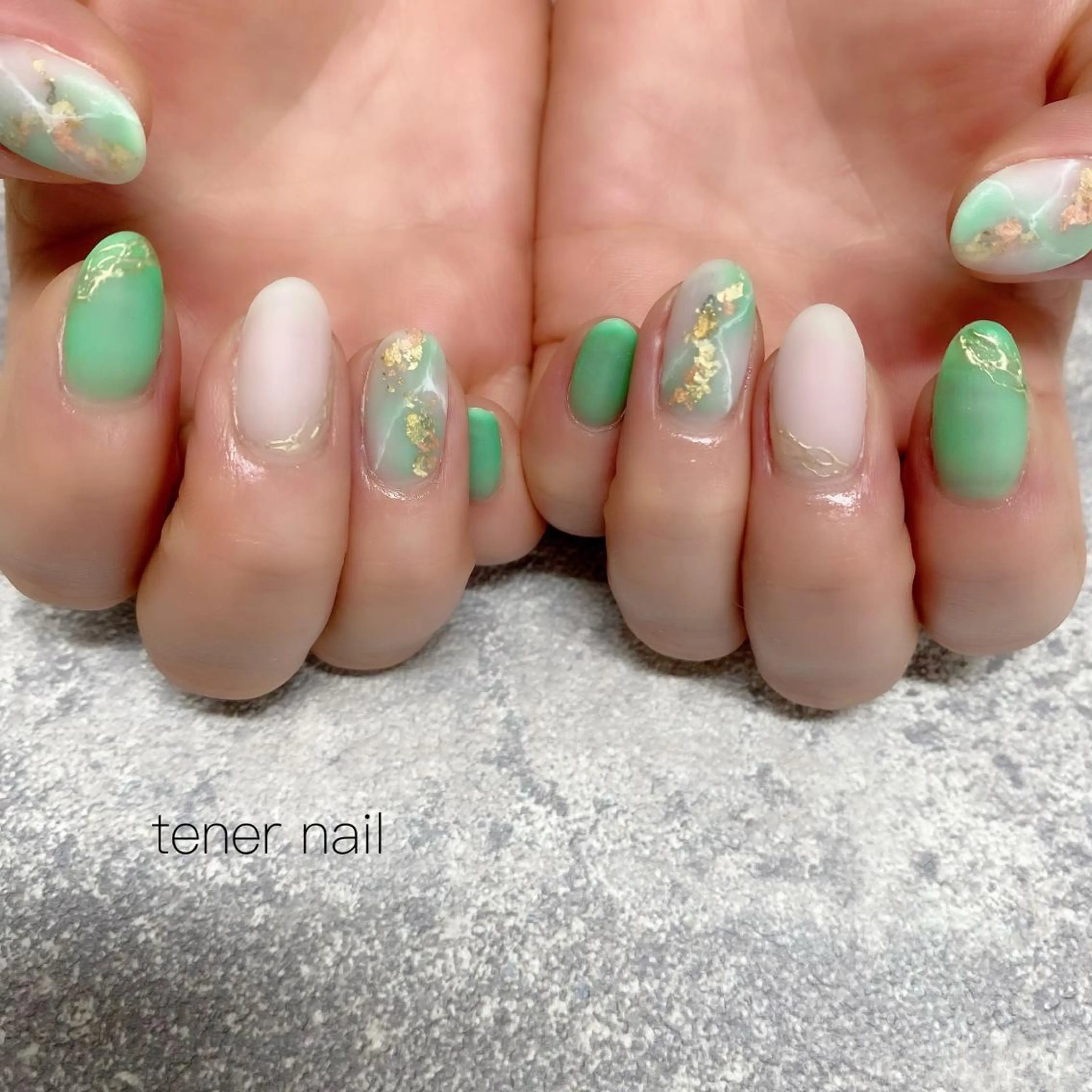 ネイル 大理石ネイル(マーブル) マットネイル tener  nail  テネルネイル所属・テネルネイル tener nailのネイルデザイン