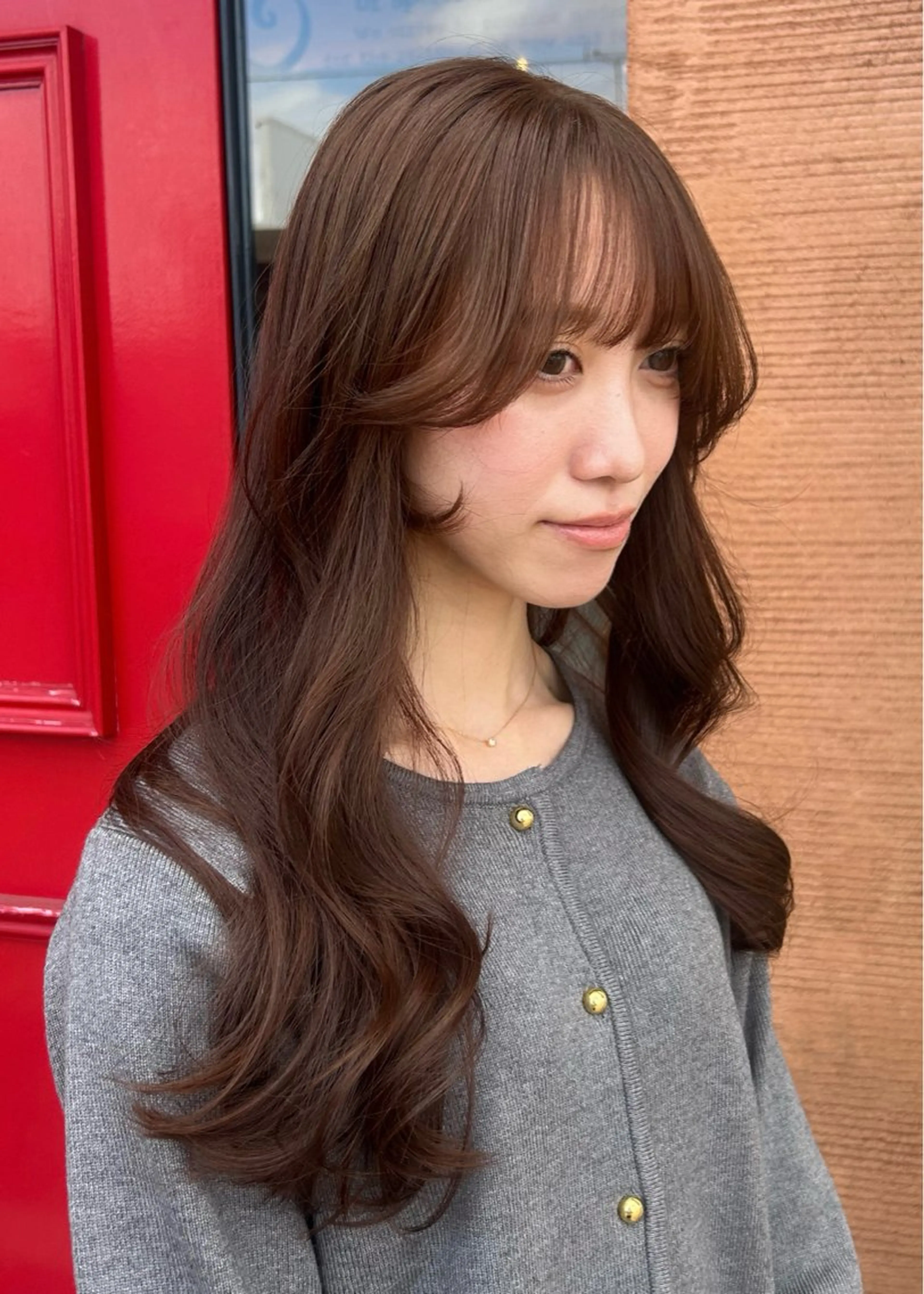 セミロング カット ヘアカラー 奥村 珠実のヘアスタイル