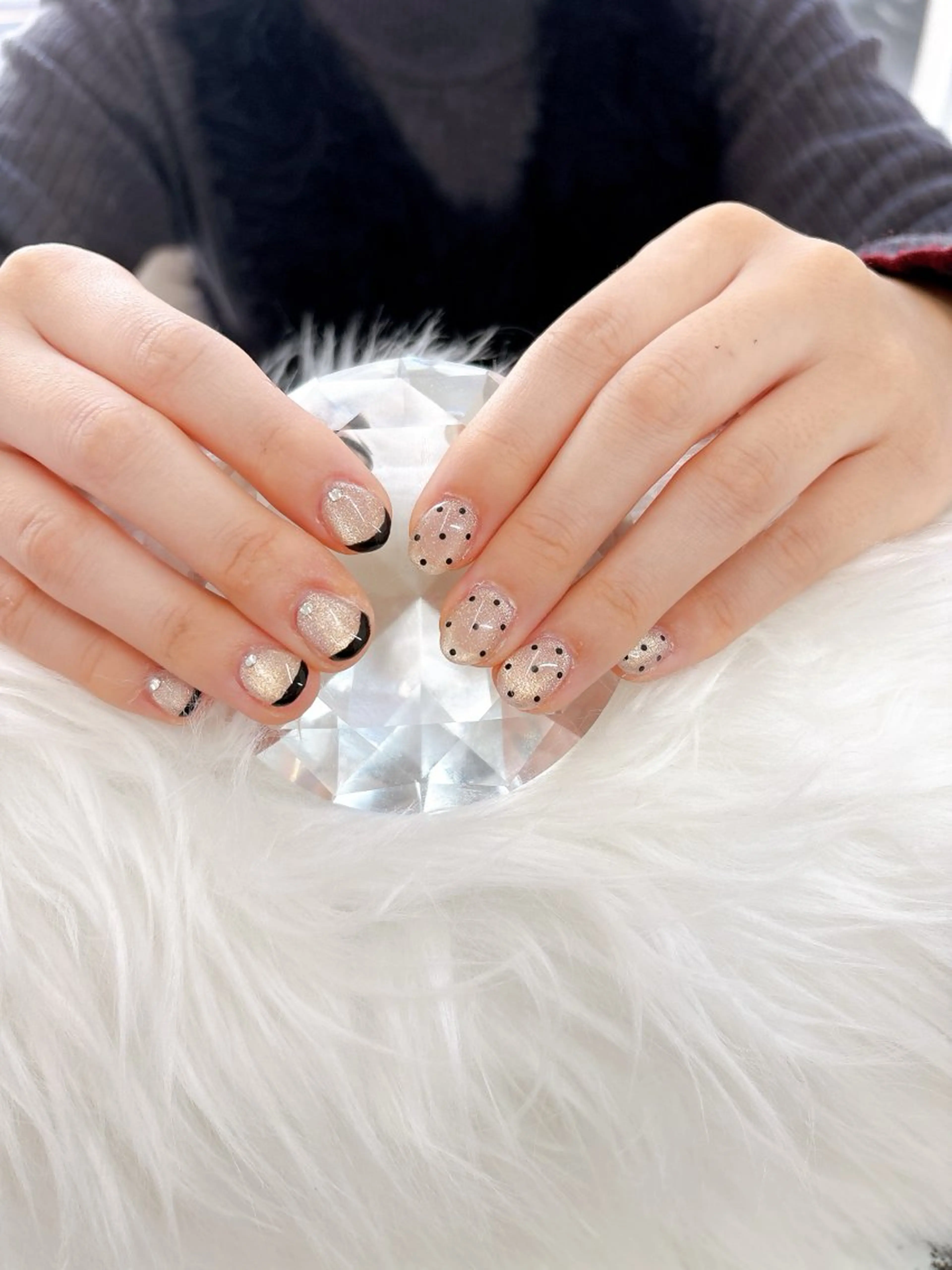 ネイル オーロラネイル フレンチネイル ジェルネイル 韓国ネイル マグネットネイル ハンドネイル Basic 川越のネイルデザイン