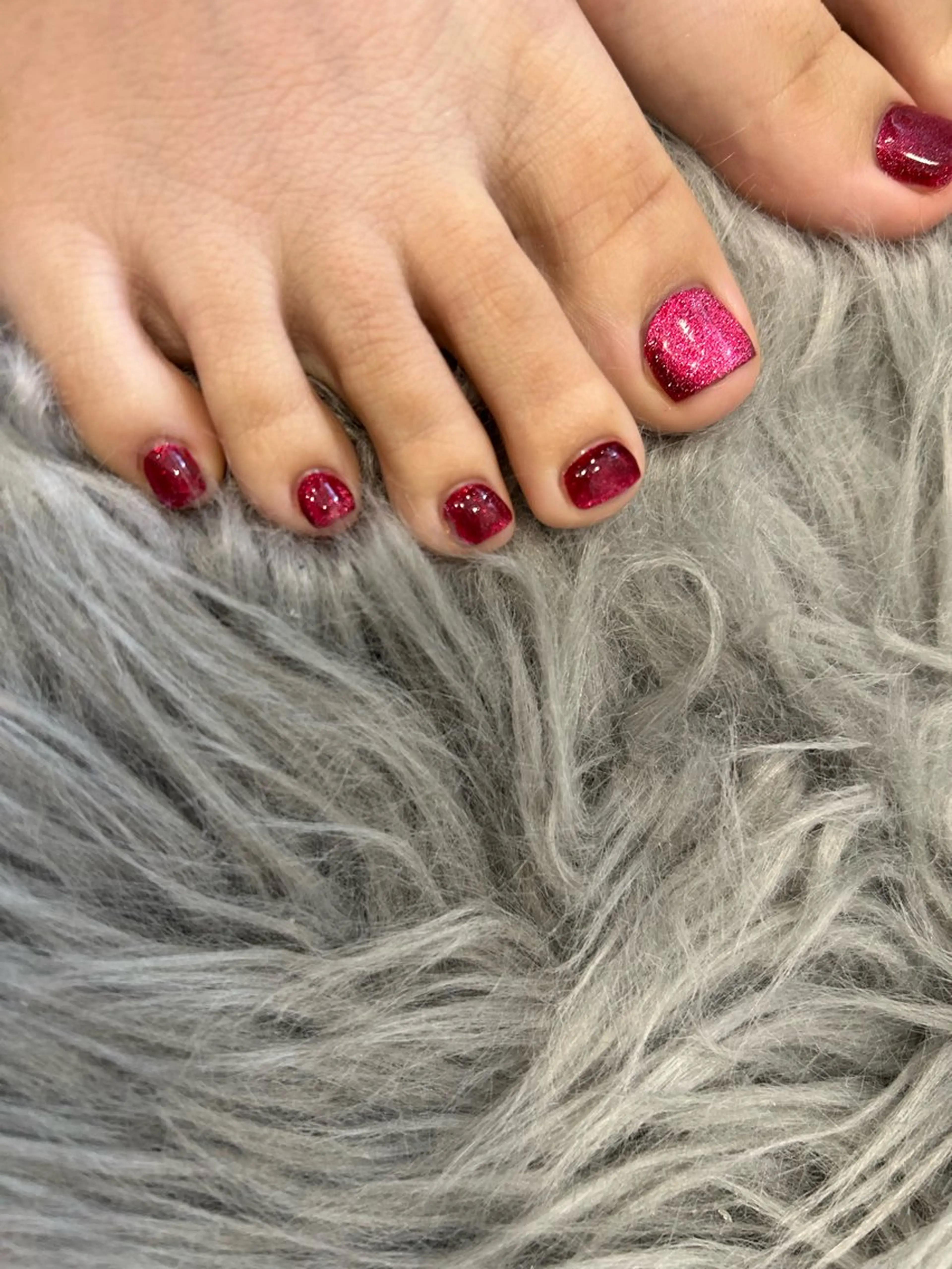 ネイル フットネイル ワンカラーネイル mellow :所属・mellow:ｸﾙﾐ ﹡˖˟༝🎀˖˟ ༝のネイルデザイン