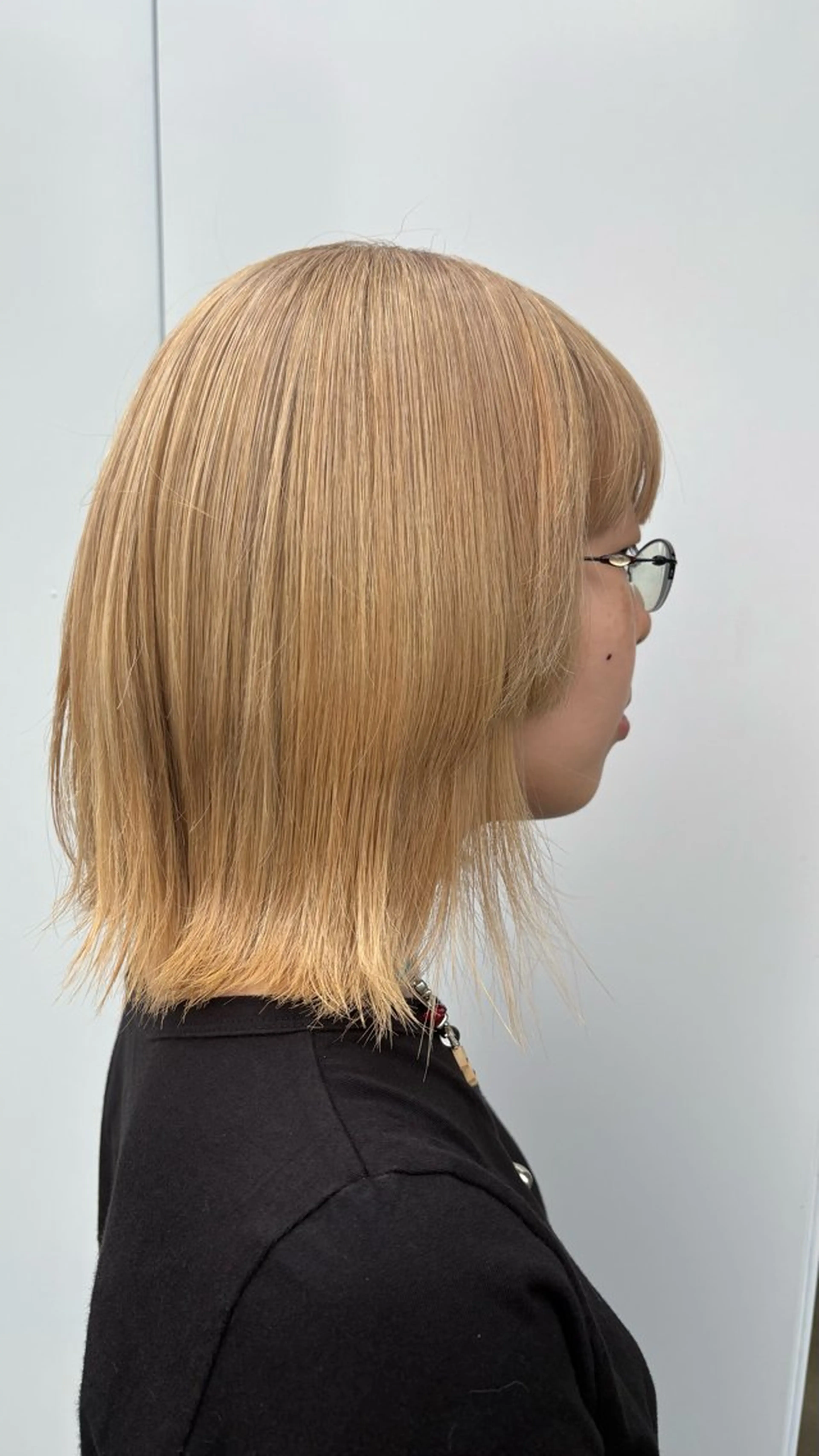 ミディアム カラー ベージュカラー ブリーチ オレンジ オレンジベージュ イエローカラー hair&make orange所属・🌈原宿/推しカラー /マーコ🌈のヘアスタイル