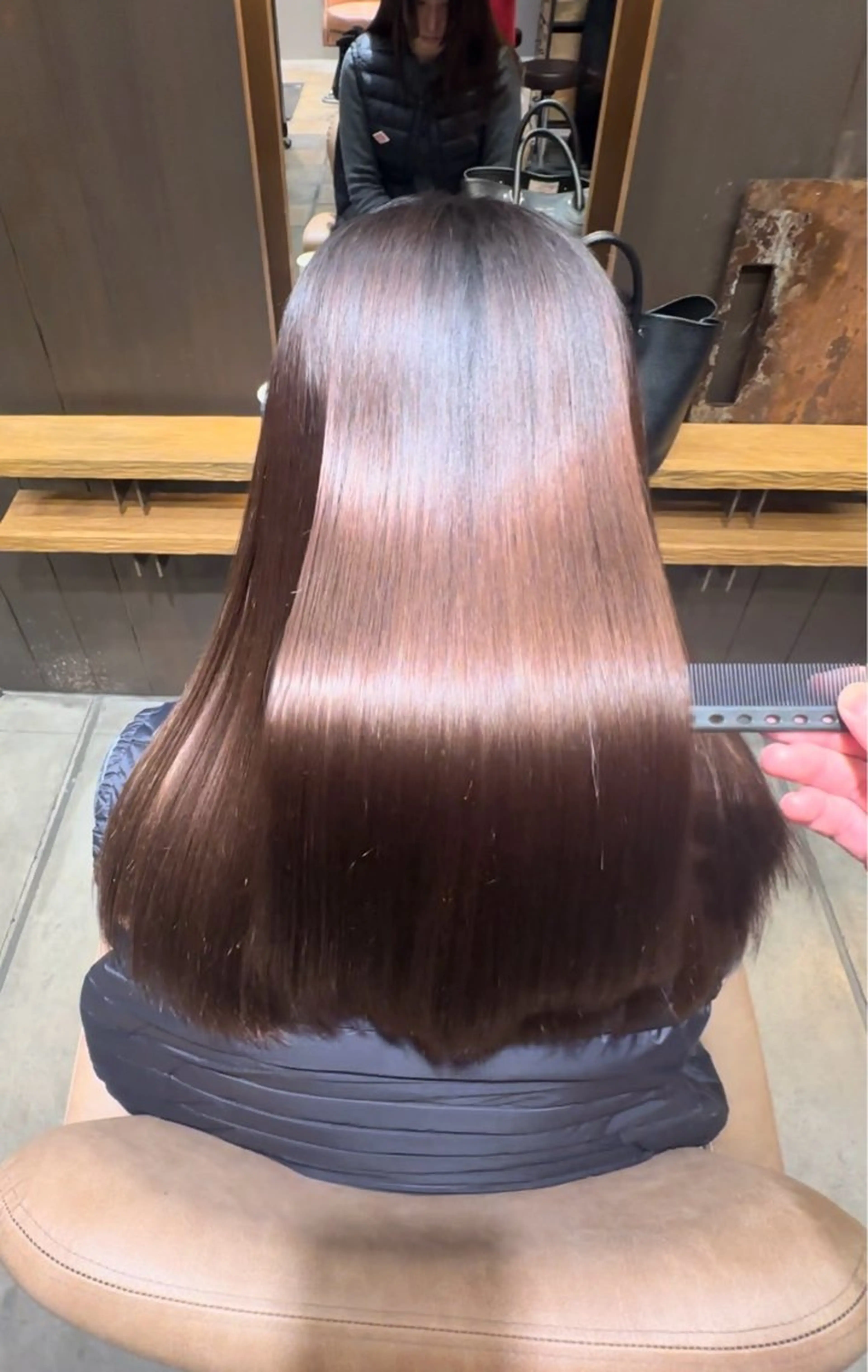 ロング ハイライト 縮毛矯正 縮毛矯正 水光艶カラー/ 艶ブリーチ/颯のヘアスタイル