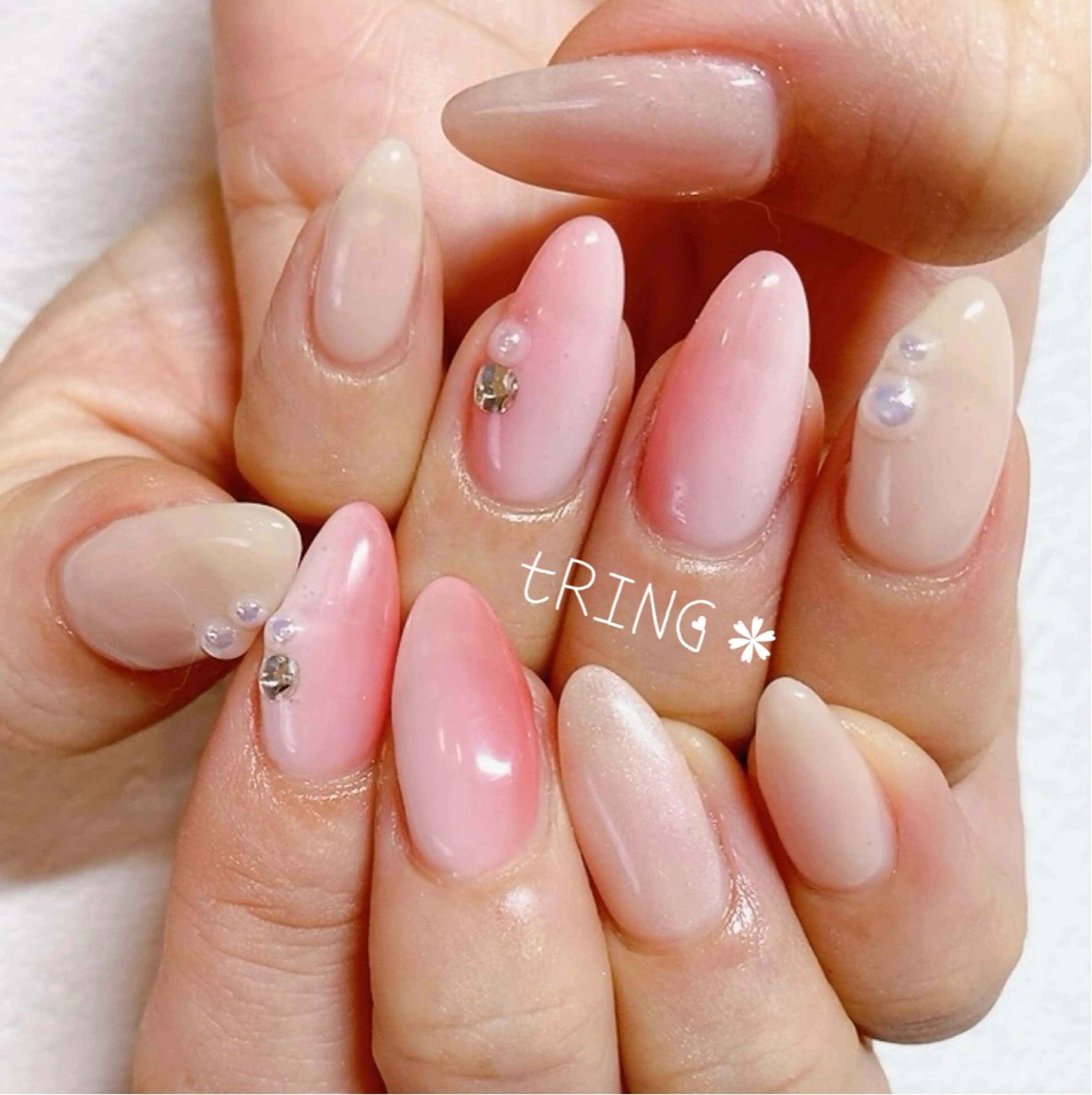 ネイル ハンドネイル tRING＊ しいの木台のネイルデザイン
