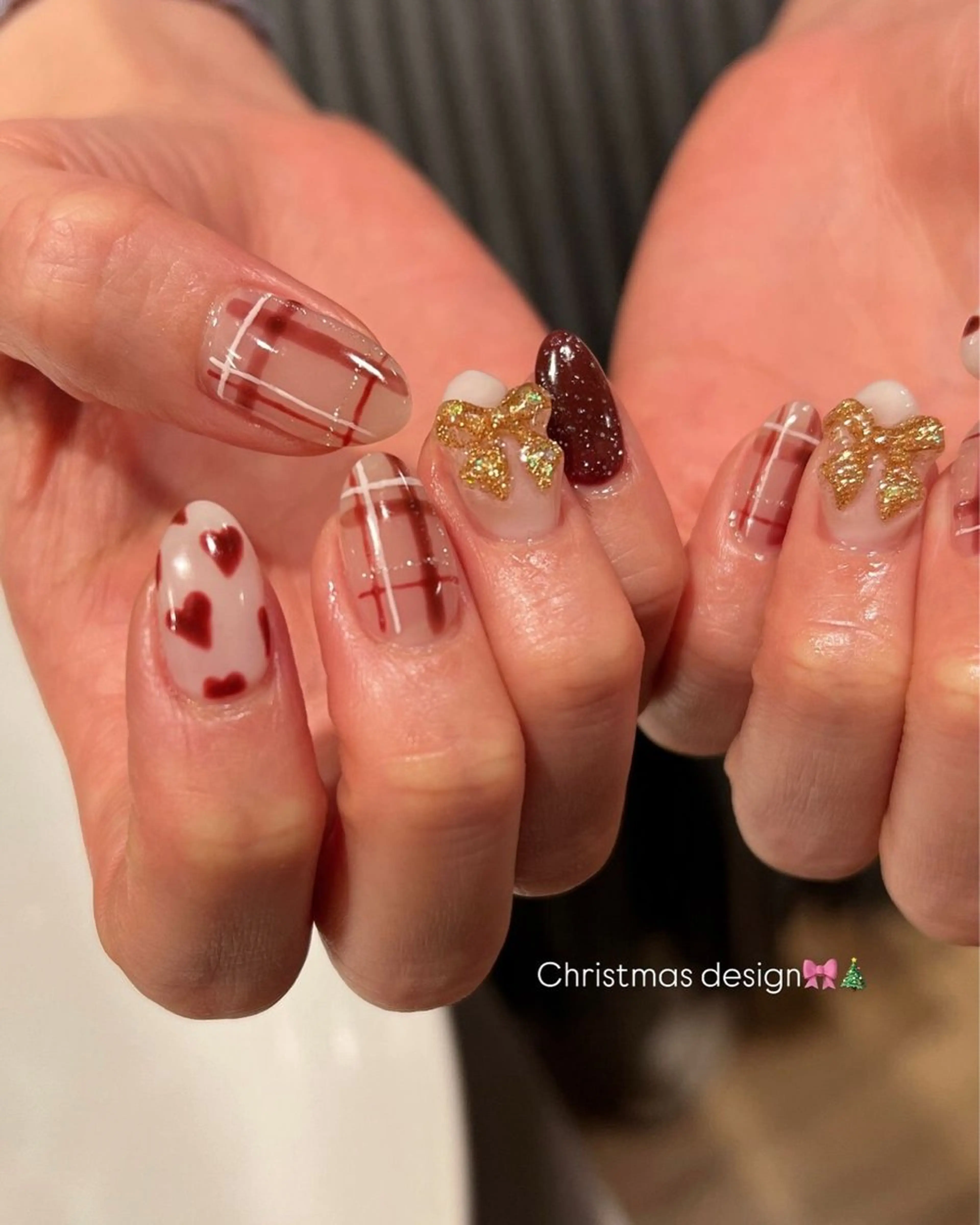 ネイル 冬ネイル クリスマス ハンドネイル Lumi de nails所属・Lumi de nailsのネイルデザイン