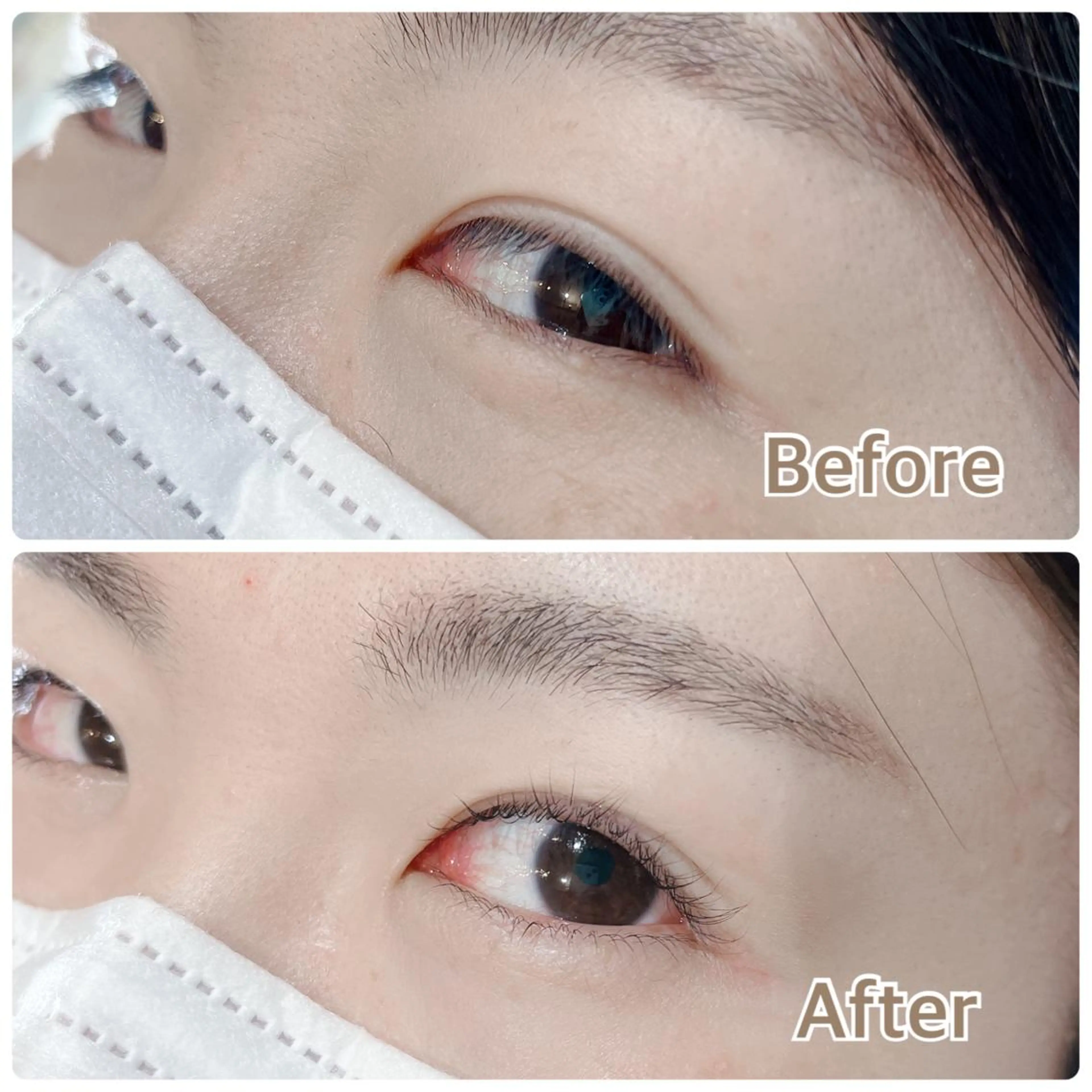 マツエク・マツパ ナチュラル 下まつげエクステ 一重×まつ毛パーマ 渋谷 志保の眉毛・アイブロウイメージ