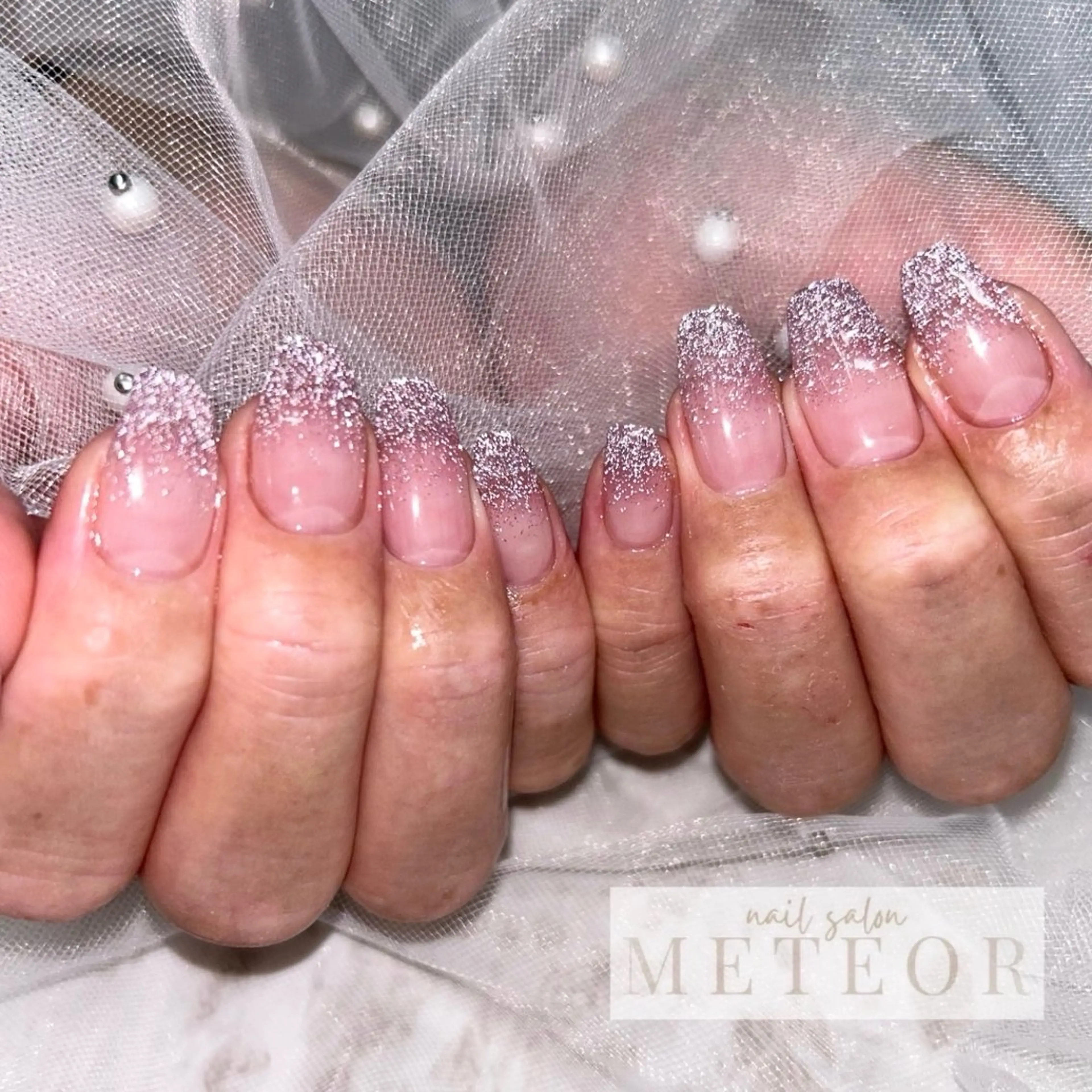 ネイル フラッシュネイル ピンク ワンホンネイル ハンドネイル nailsalon meteor所属・METEOR💫 staffのネイルデザイン