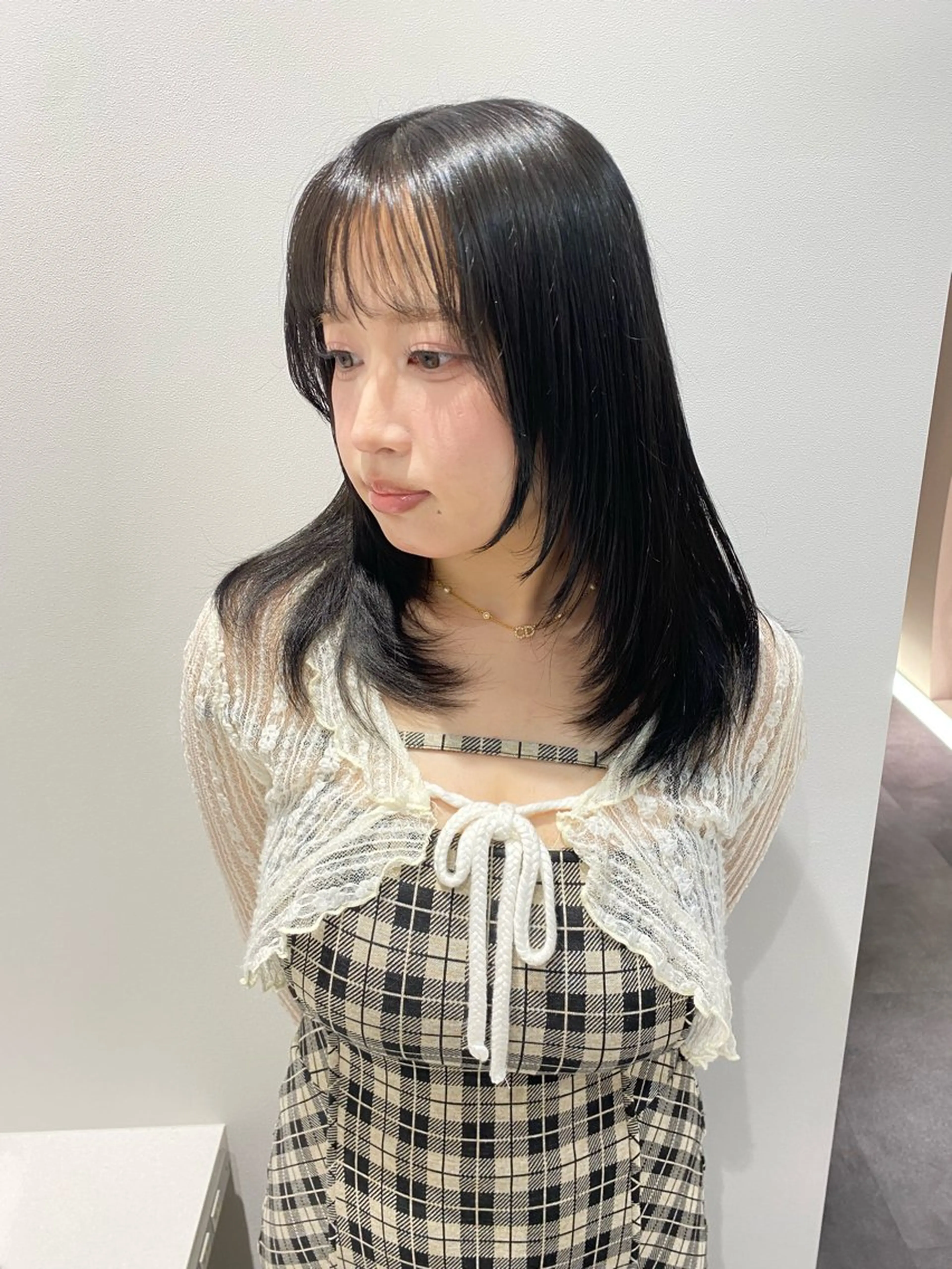 ミディアム カラー カット ヘアカラー トリートメント 髪質改善水素TR× レイヤーカット/熊澤のヘアスタイル