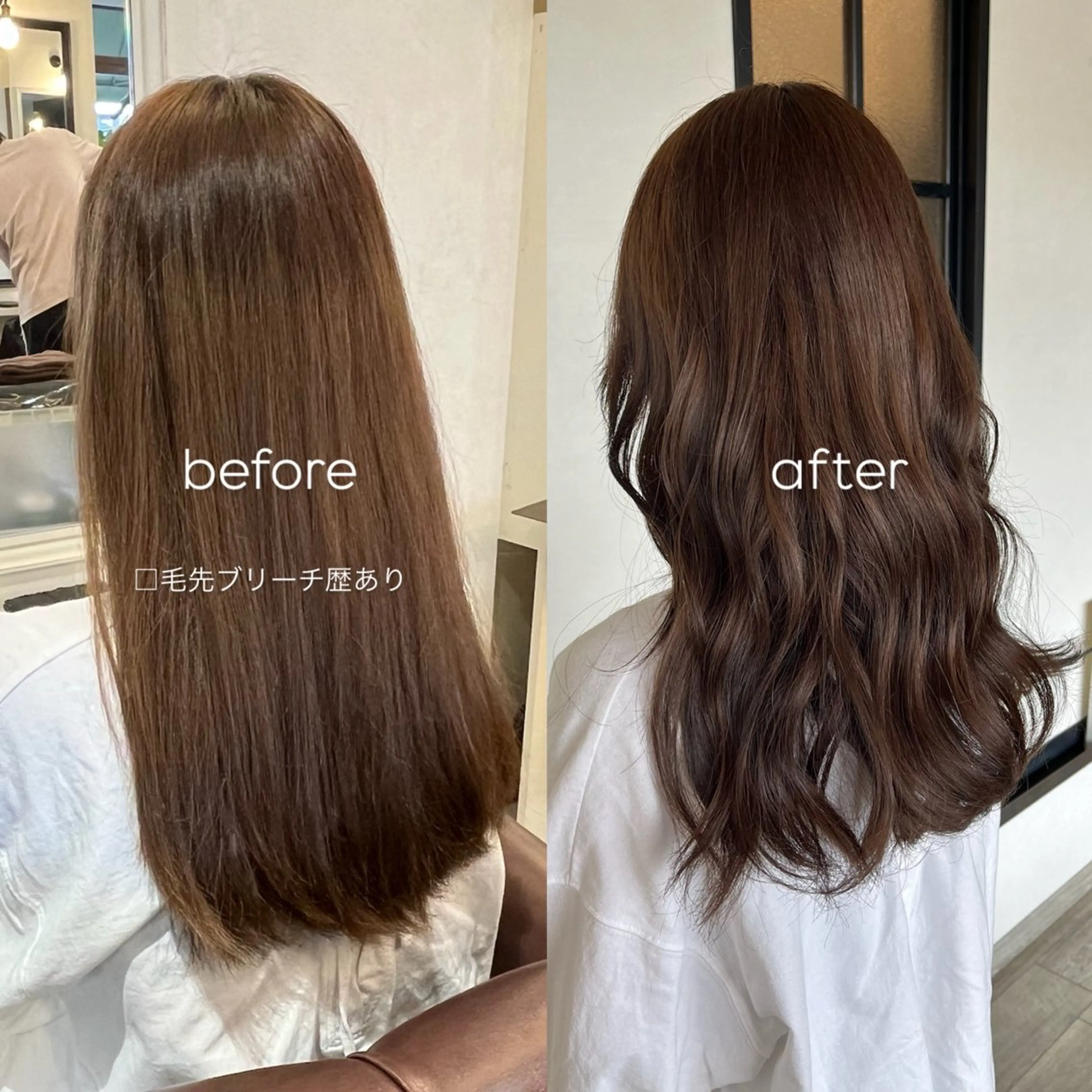 セミロング カラー ヘアアレンジ ベージュカラー ブリーチ ブリーチなしカラー CALMEnoel所属・山口 凜花のヘアスタイル