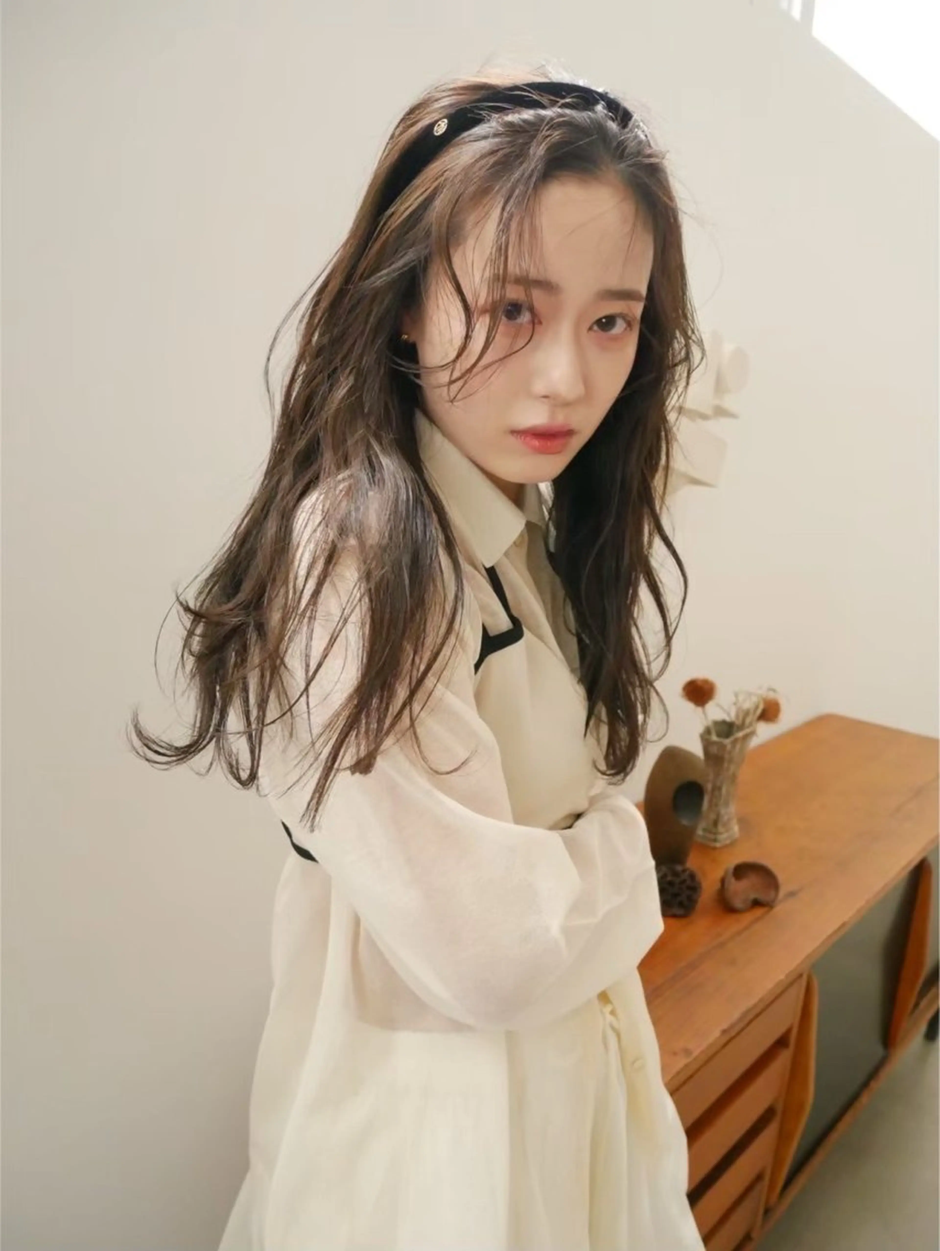 ロング カラー カット ヘアカラー トリートメント 森田遥奈/透明感カラ ー/似合わせカットのヘアスタイル