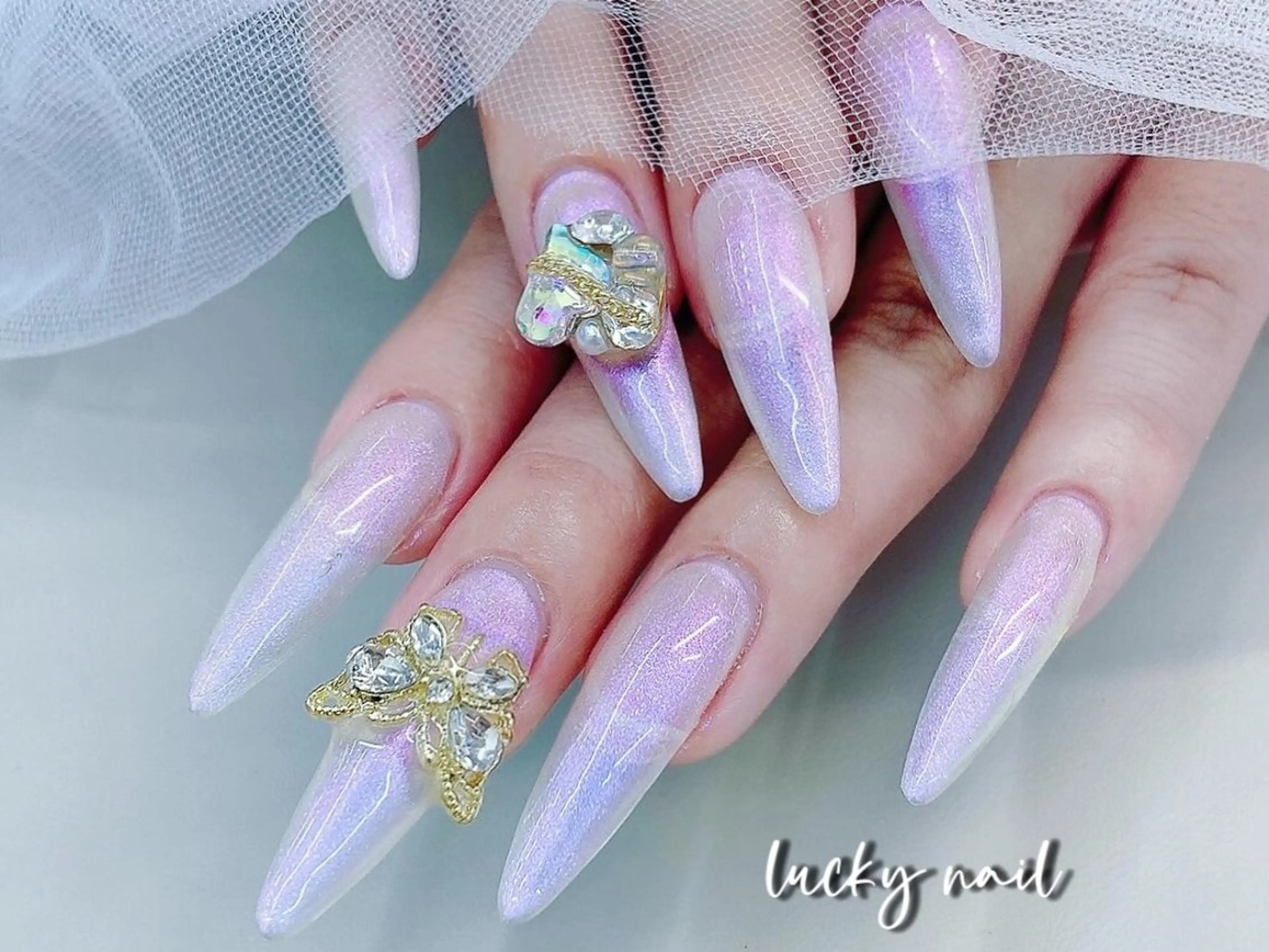 【最新チップの長さだし】シンプルコース （両手アート2本 ）の写真