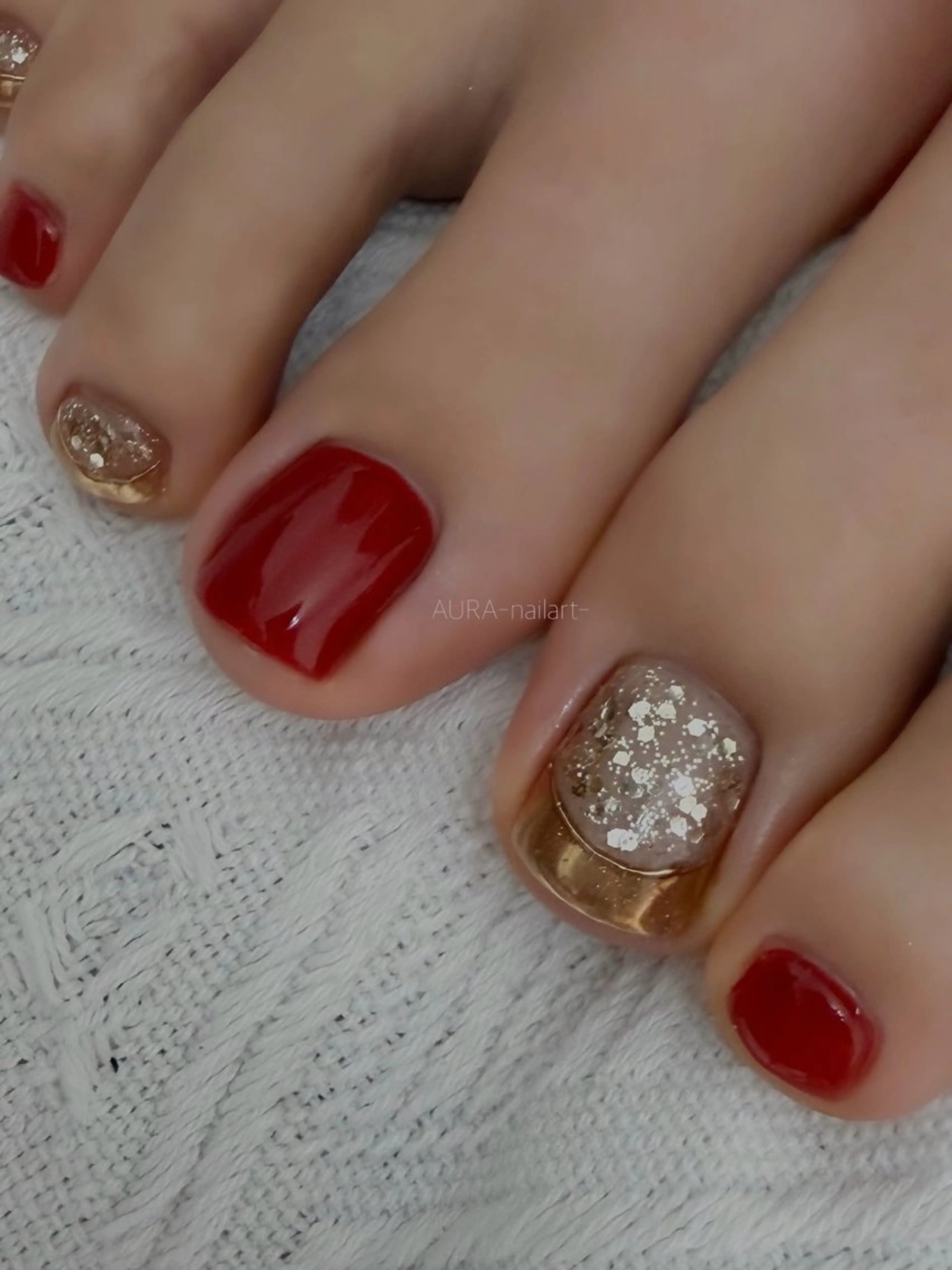 ネイル フットネイル AURA nailartのネイルデザイン