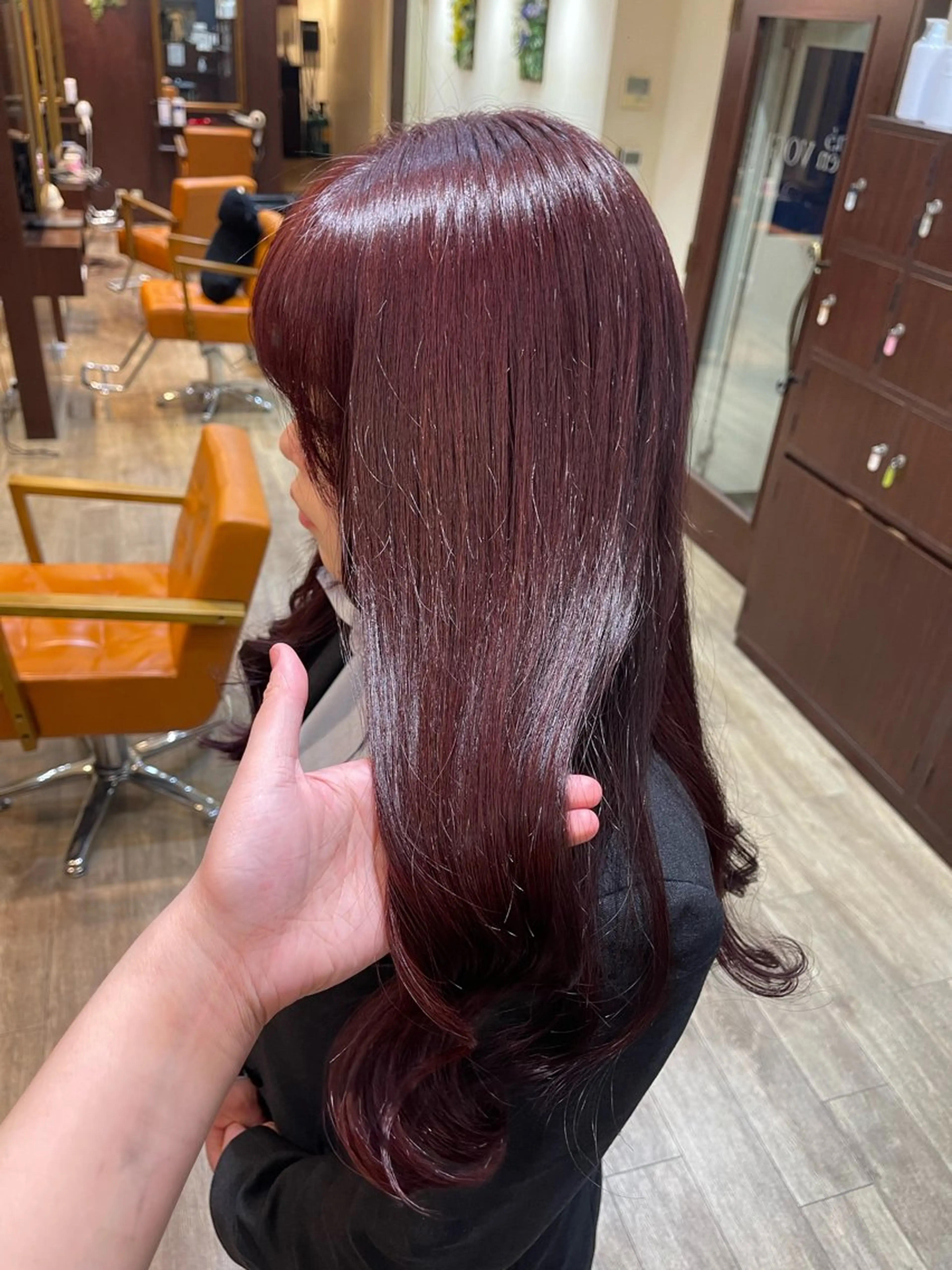 ロング カラー ヘアカラー トリートメント envogue ゆりのヘアスタイル