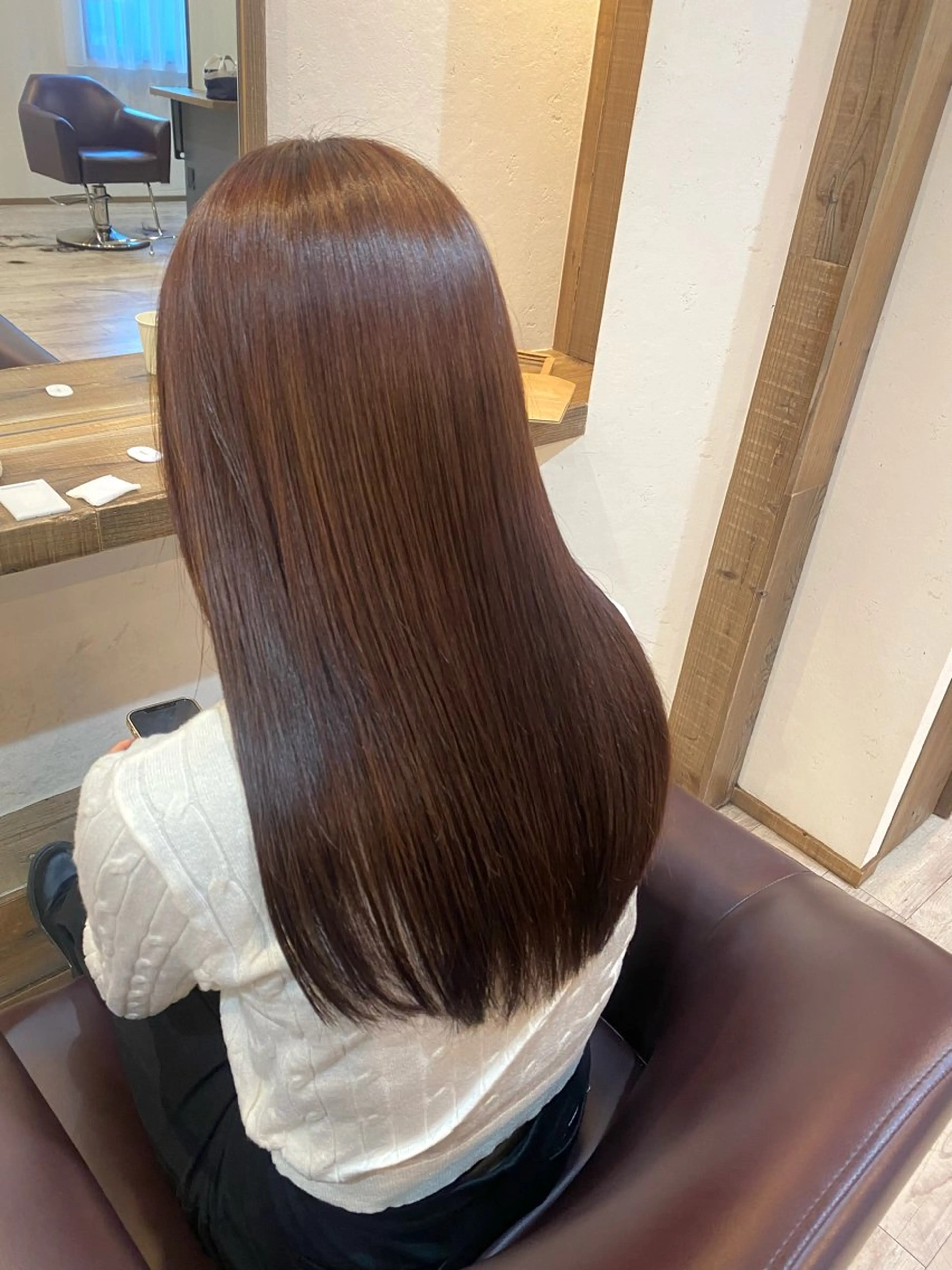 ミディアム カラー ブリーチ ブリーチなしカラー 髪質改善 縮毛矯正 カット ヘアカラー トリートメント 🍑 モモカ🍑のヘアスタイル