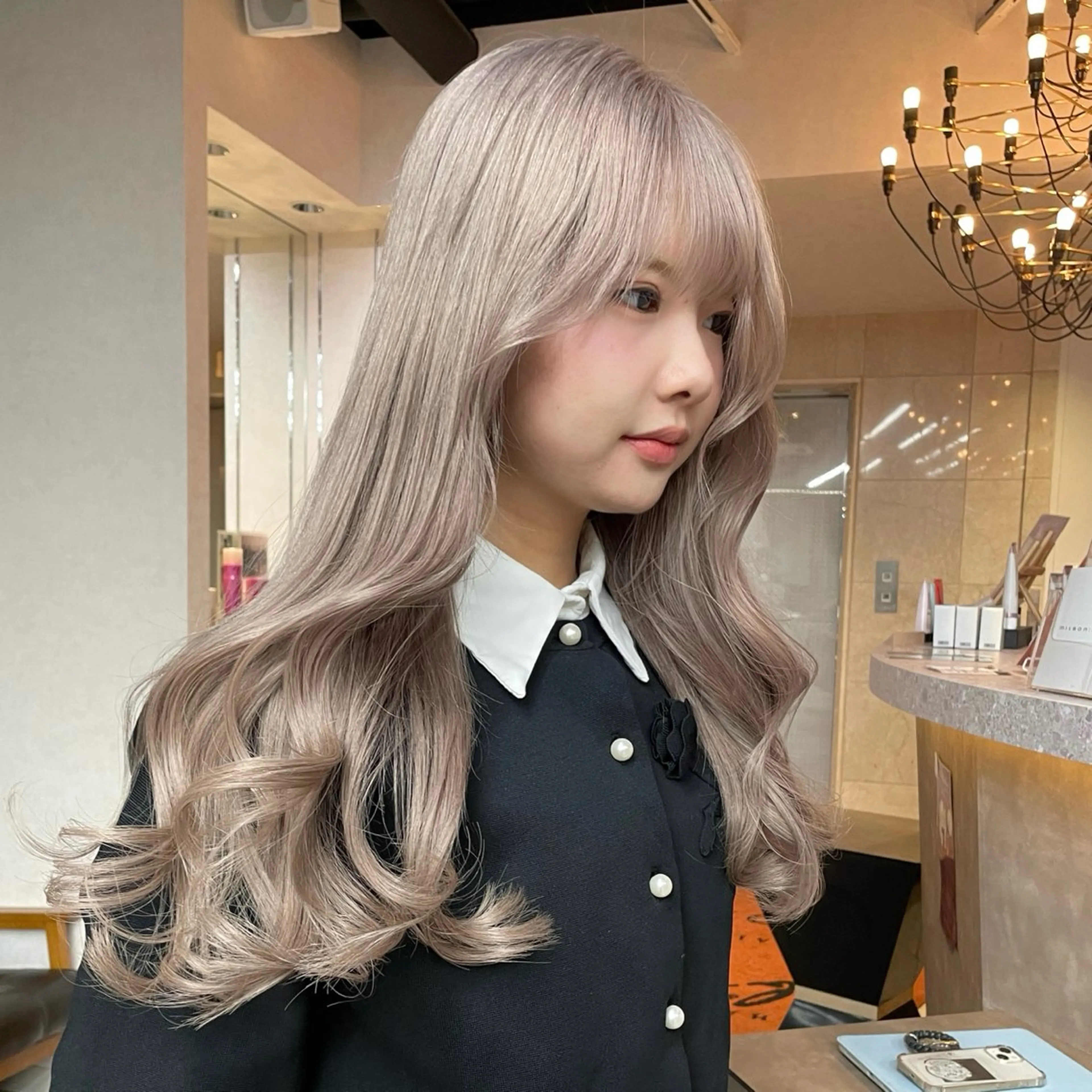 ロング カラー ヘアカラー トリートメント 透明感/ベージュ/ 艶髪/ボブ🫧門脇由のヘアスタイル