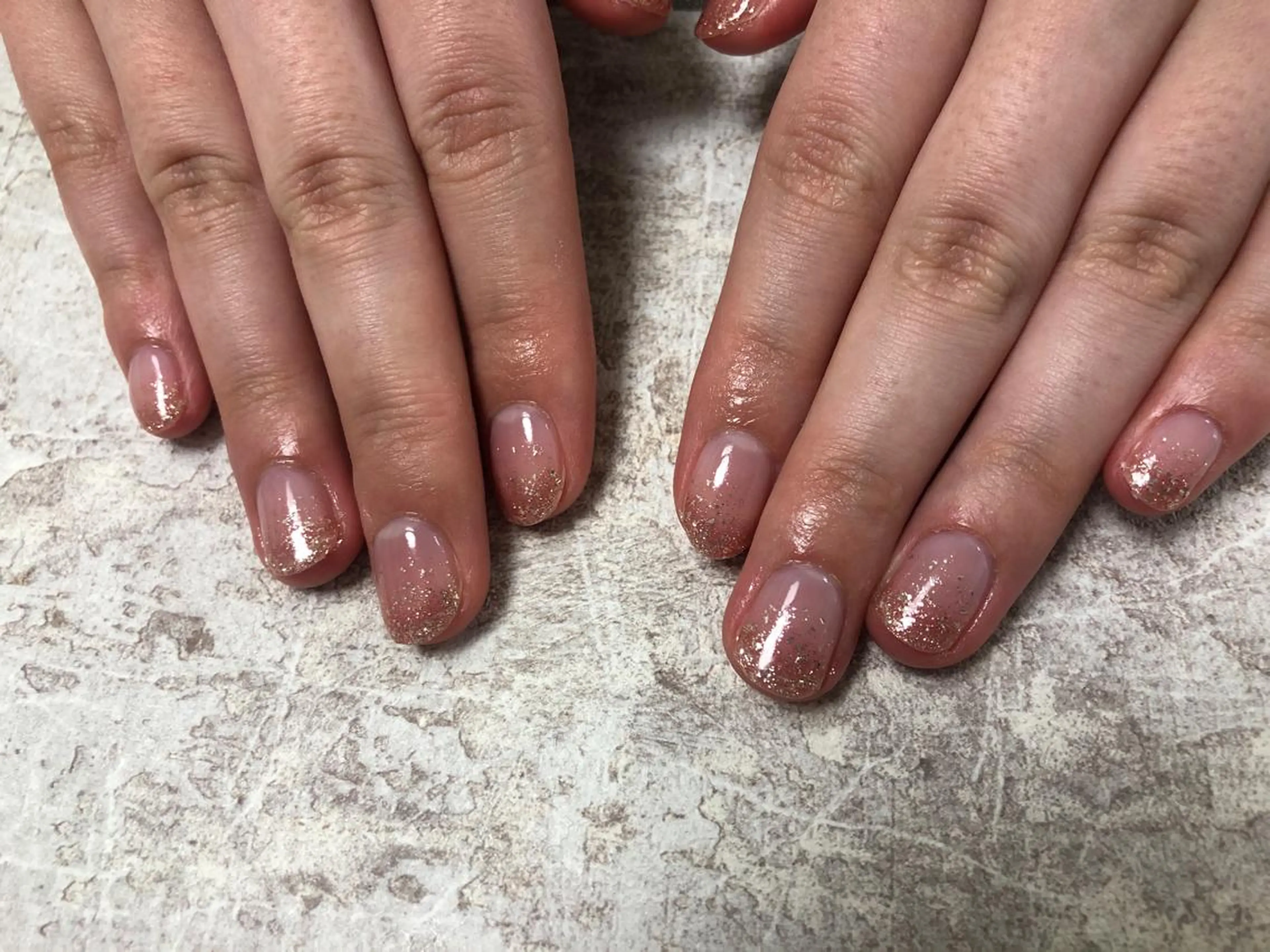 ネイル キラキラネイル ラメ(グリッター) ラメグラデーション Mogu nail 二子玉川のネイルデザイン