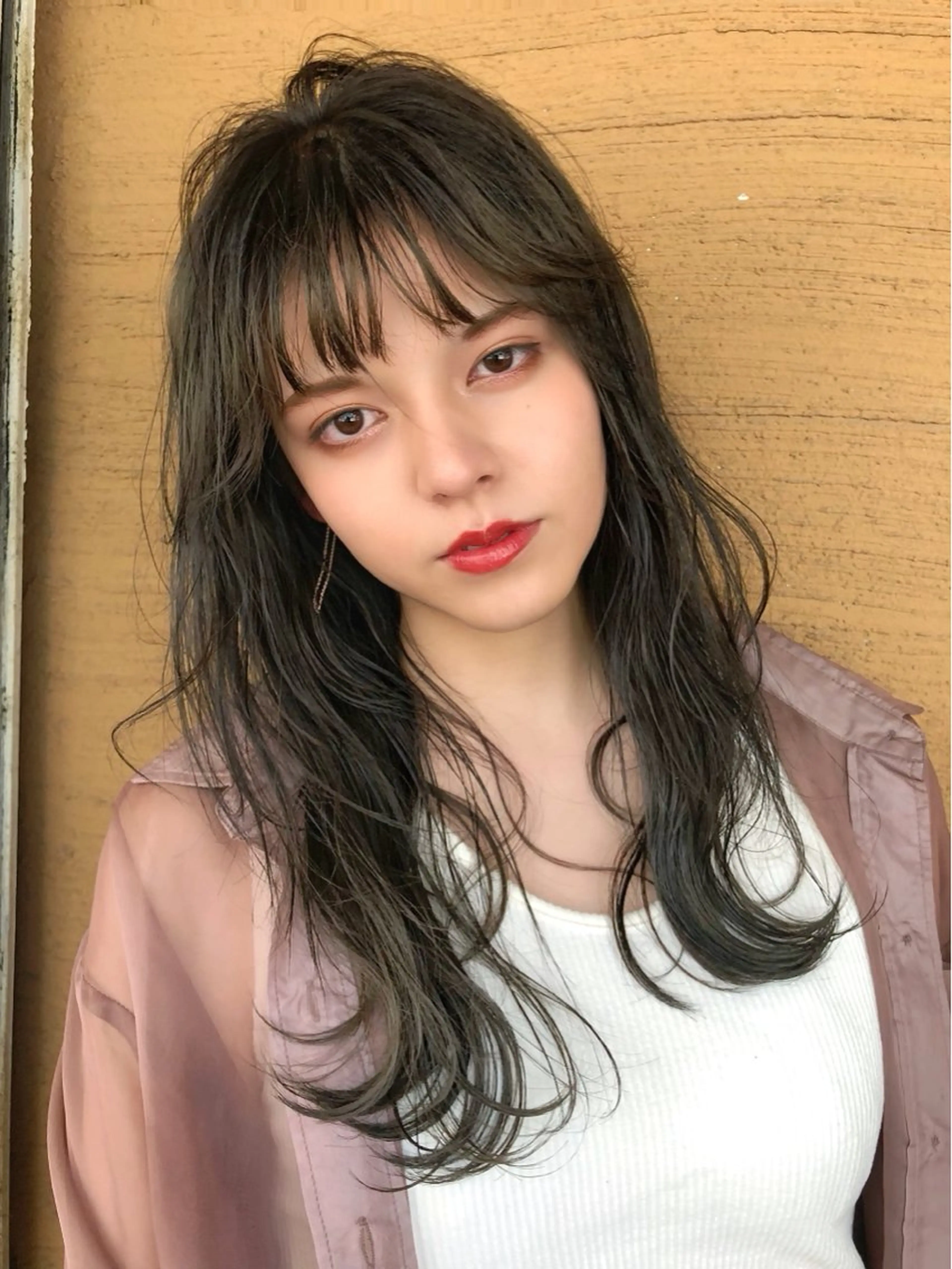 セミロング カラー ベージュカラー オリーブベージュ ヘアカラー 福岡美容室 Daisy duexのヘアスタイル