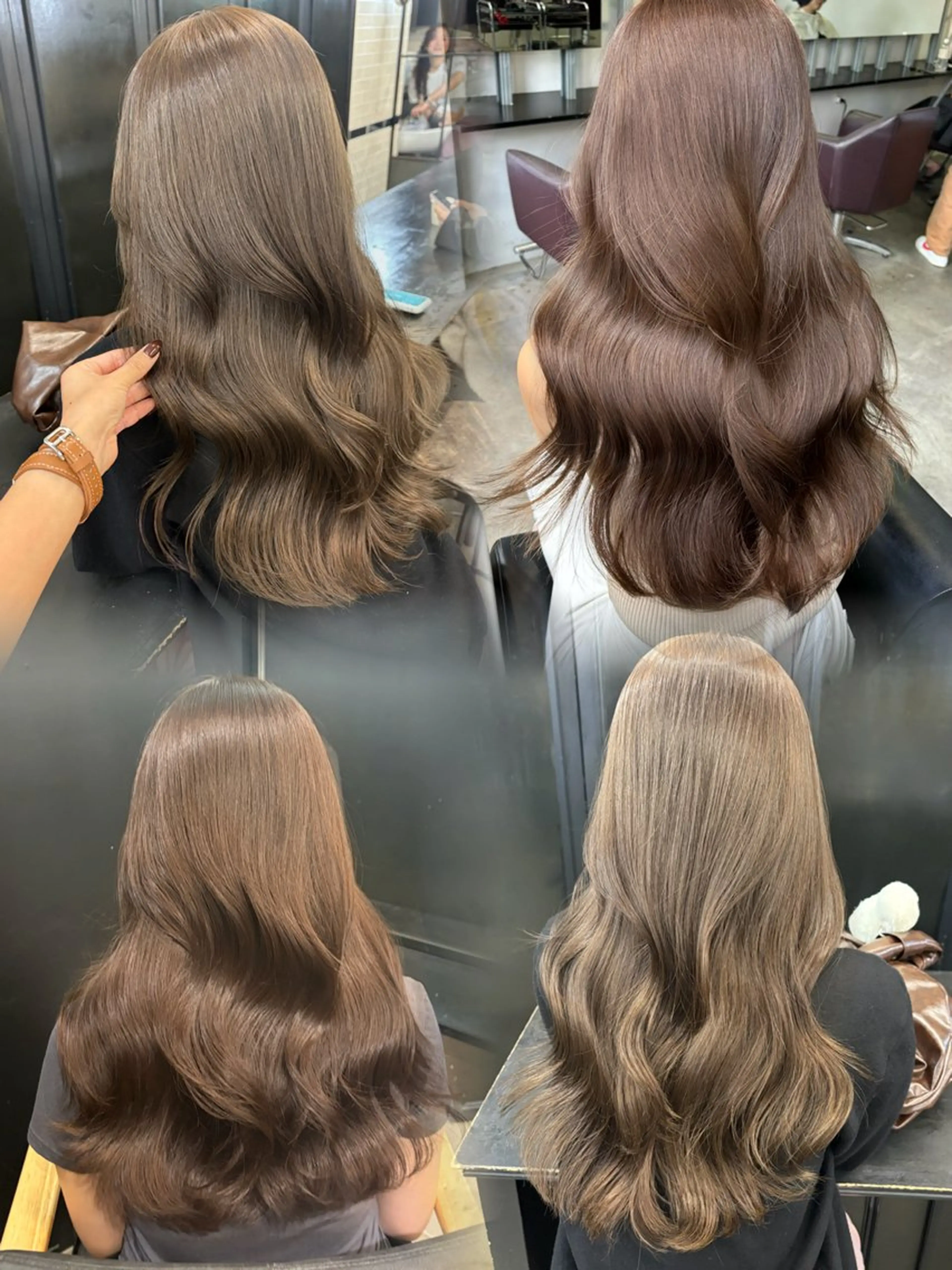 ロング カラー ヘアカラー トリートメント オリーブベージュ 🫒🩶Rianaのヘアスタイル