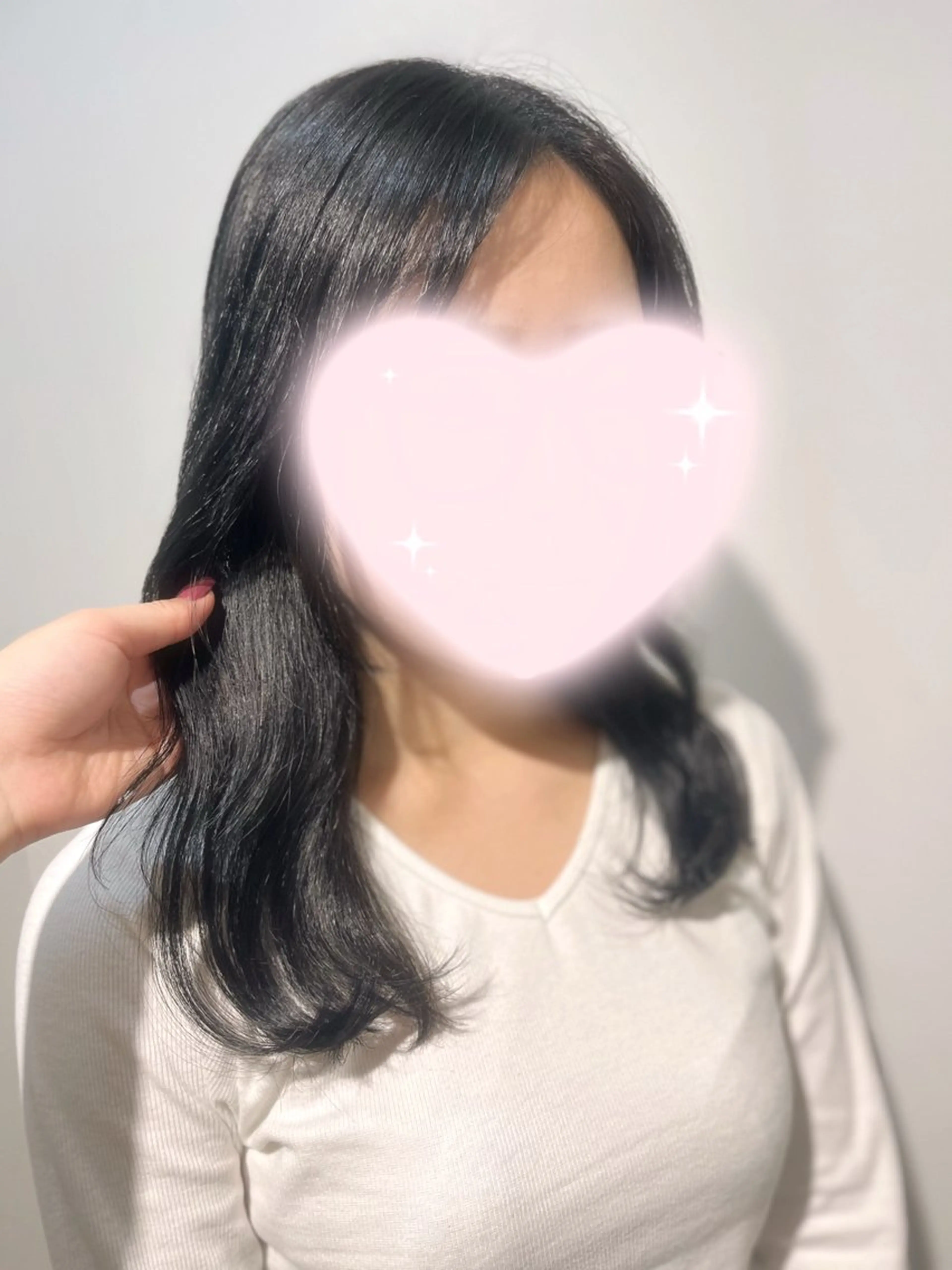 ミディアム カラー 黒髪 ブルーカラー ブルーブラック ぴんく髪の美容師🎀 🖤ゆうなのヘアスタイル