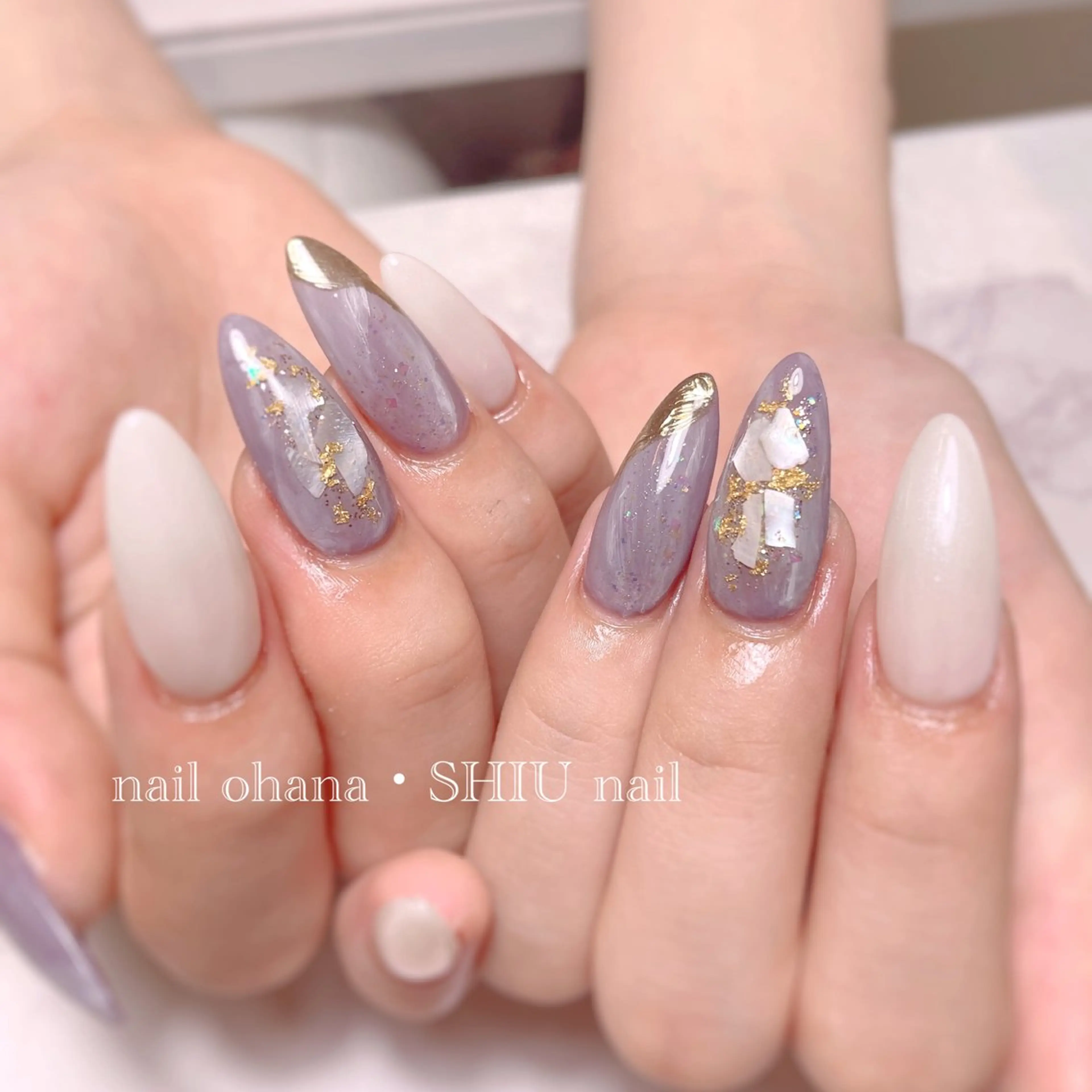 ネイル 大理石ネイル(マーブル) ハンドネイル 那覇🏝️台湾人 ネイリストSHIUのネイルデザイン