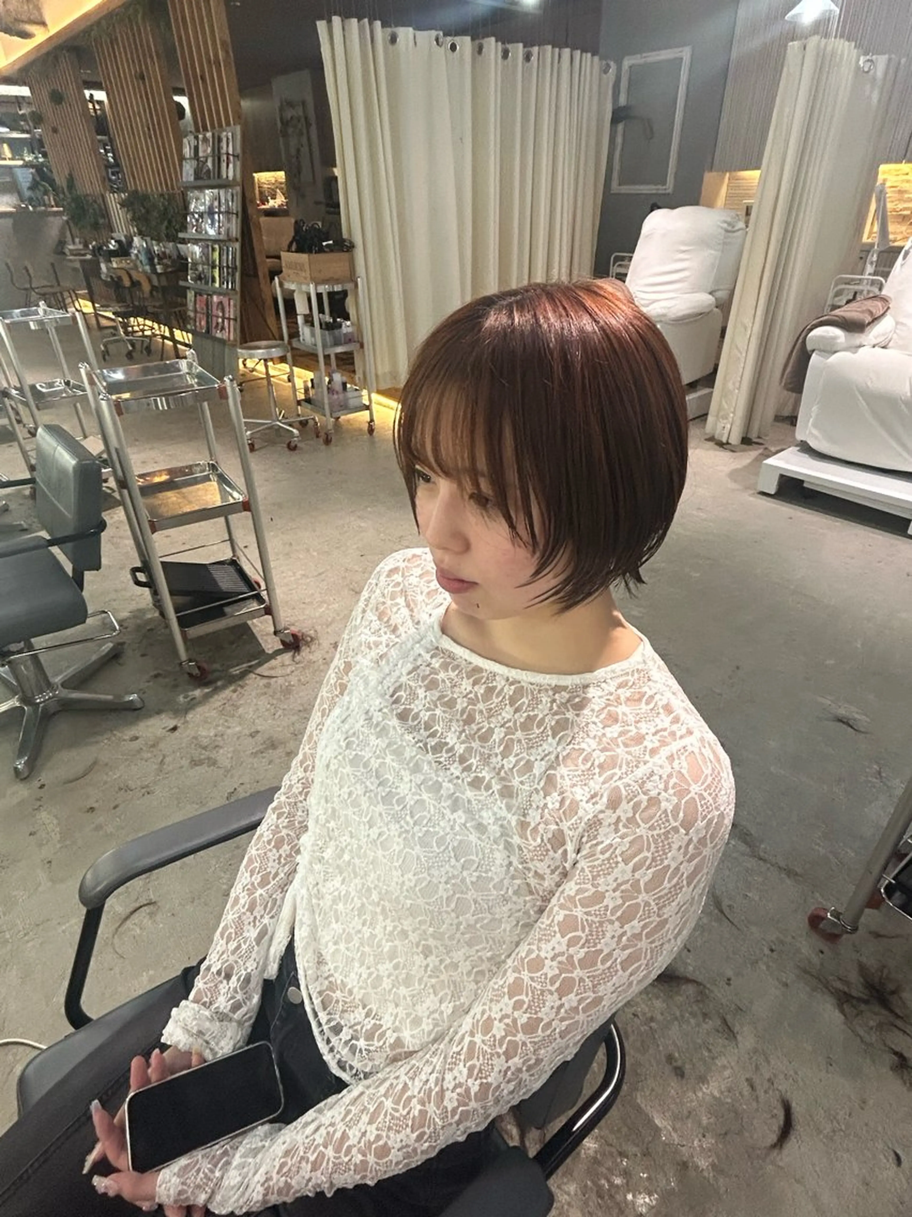 レディースショート.ボブカット.Aujuaトリートメント付✂️の写真