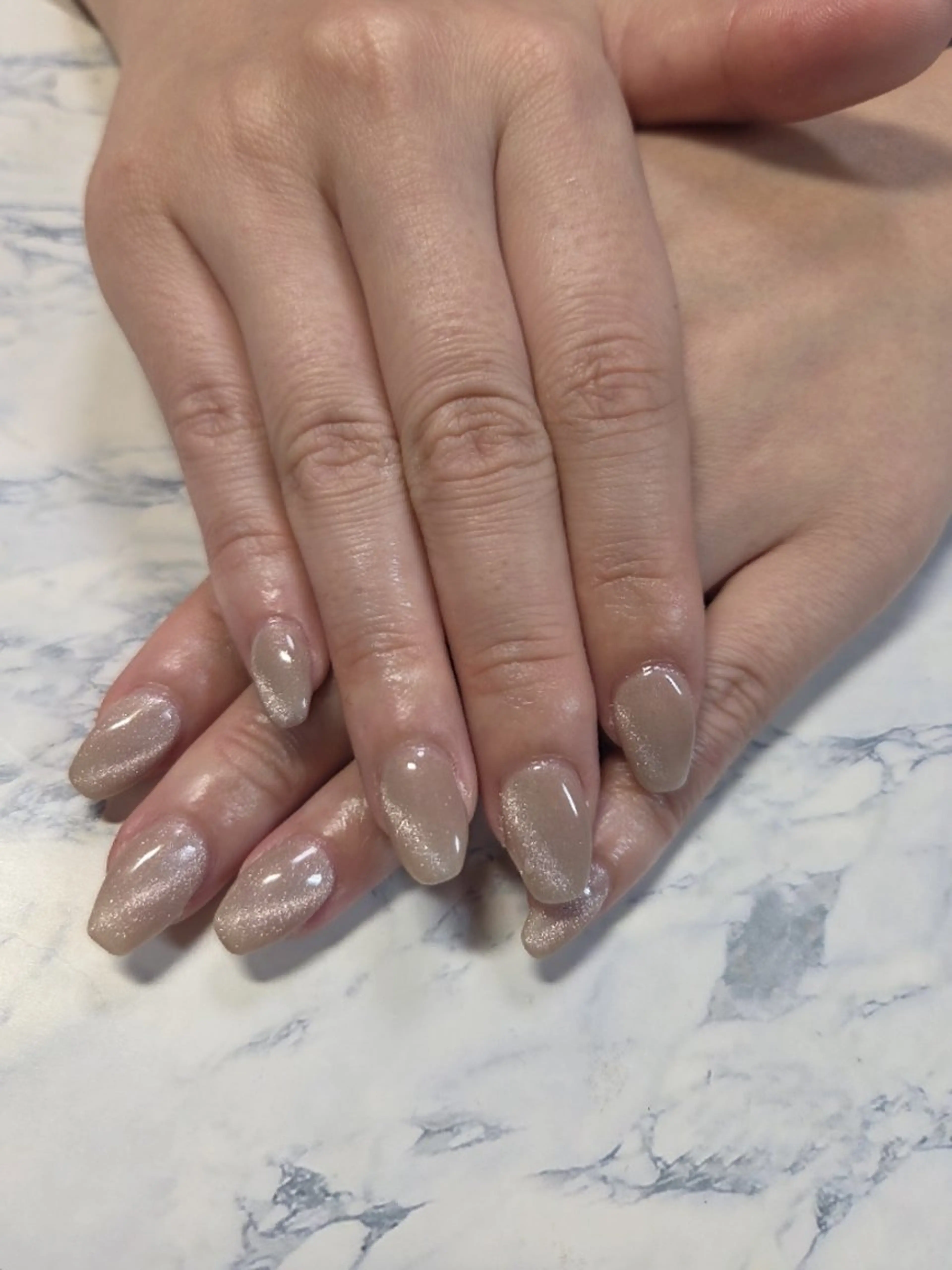 ネイル アートネイル ハート キラキラネイル マグネットネイル ビー玉ネイル ハンドネイル flure de neige yukiのネイルデザイン