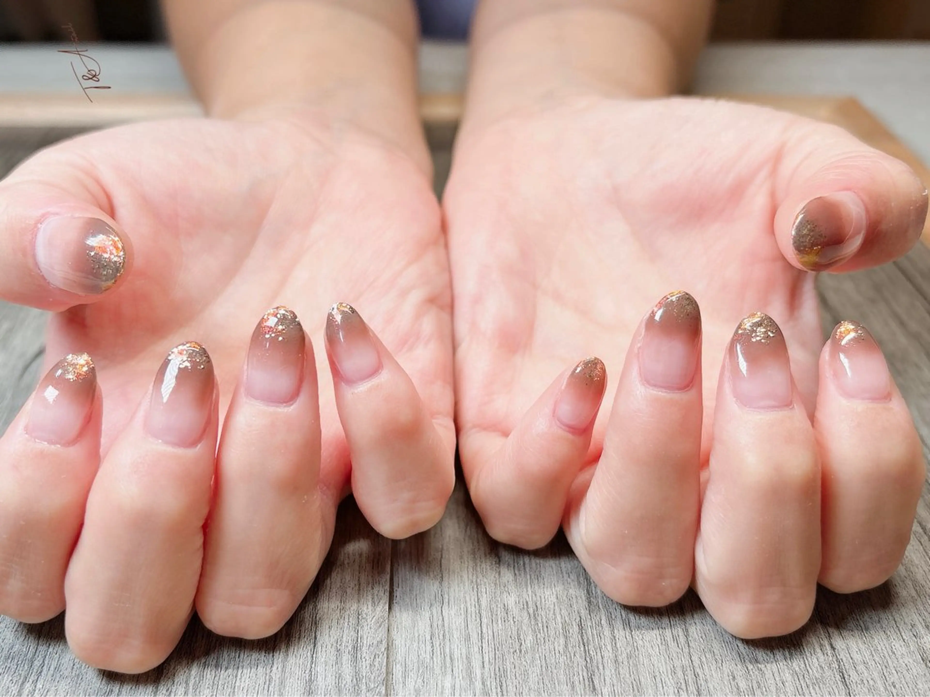 ネイル ジェルネイル グラデーション スカルプネイル シンプルネイル 夏ネイル ハンドネイル T&A nailのネイルデザイン