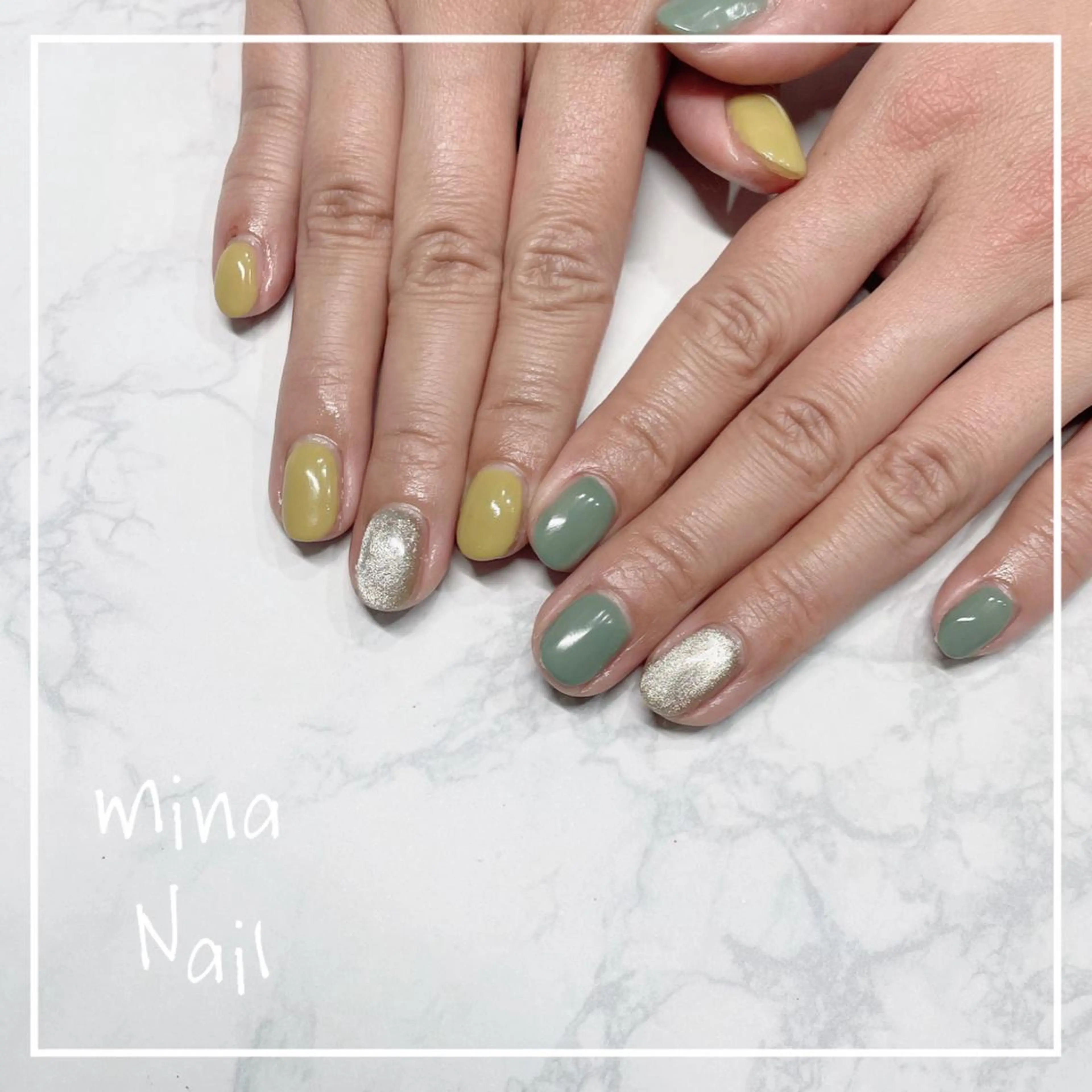 ネイル マグネットネイル ワンカラーネイル mina Nailのネイルデザイン