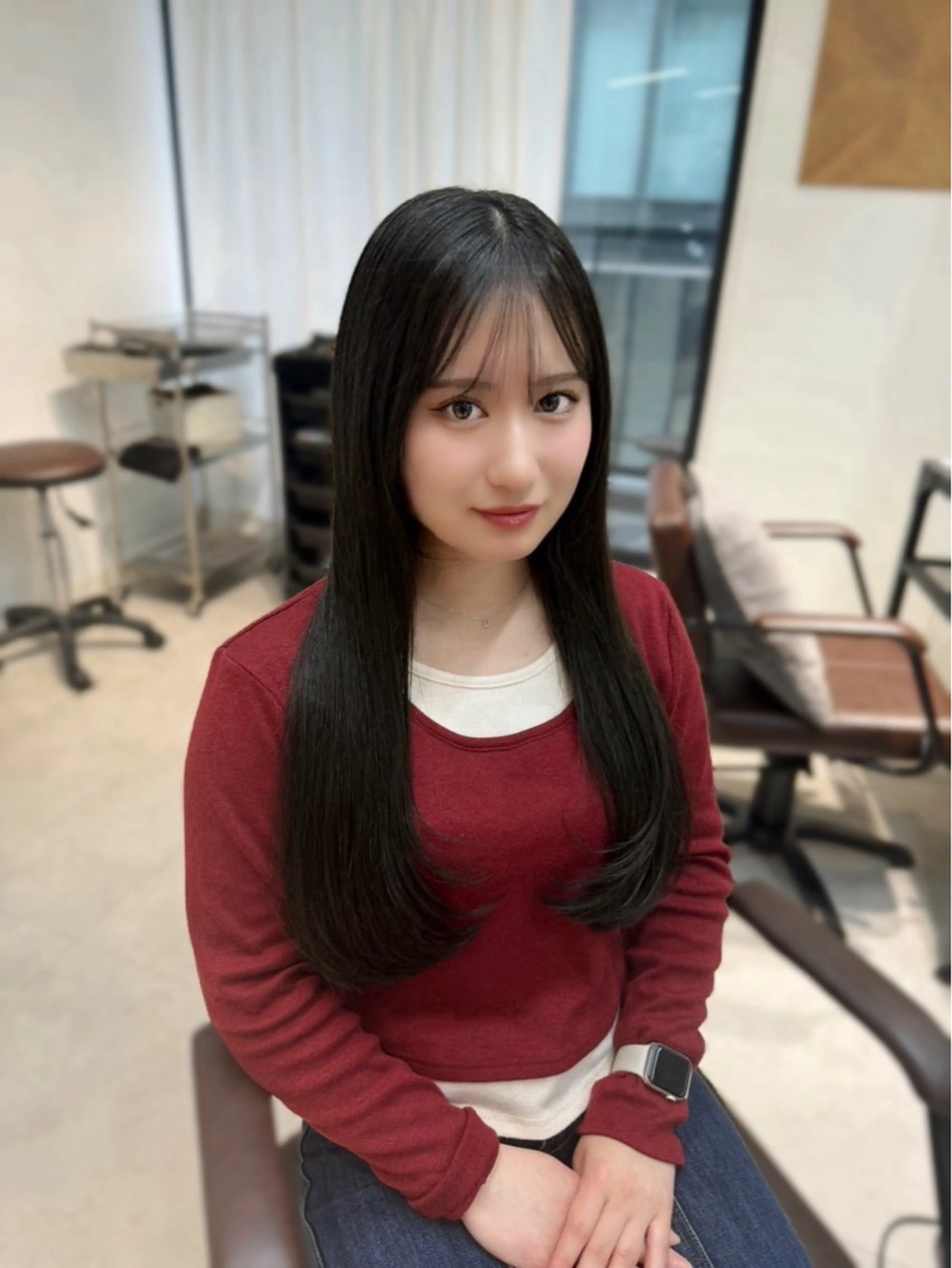 ロング カラー ヘアカラー トリートメント 梅田／髪質改善カラー caho💙のヘアスタイル