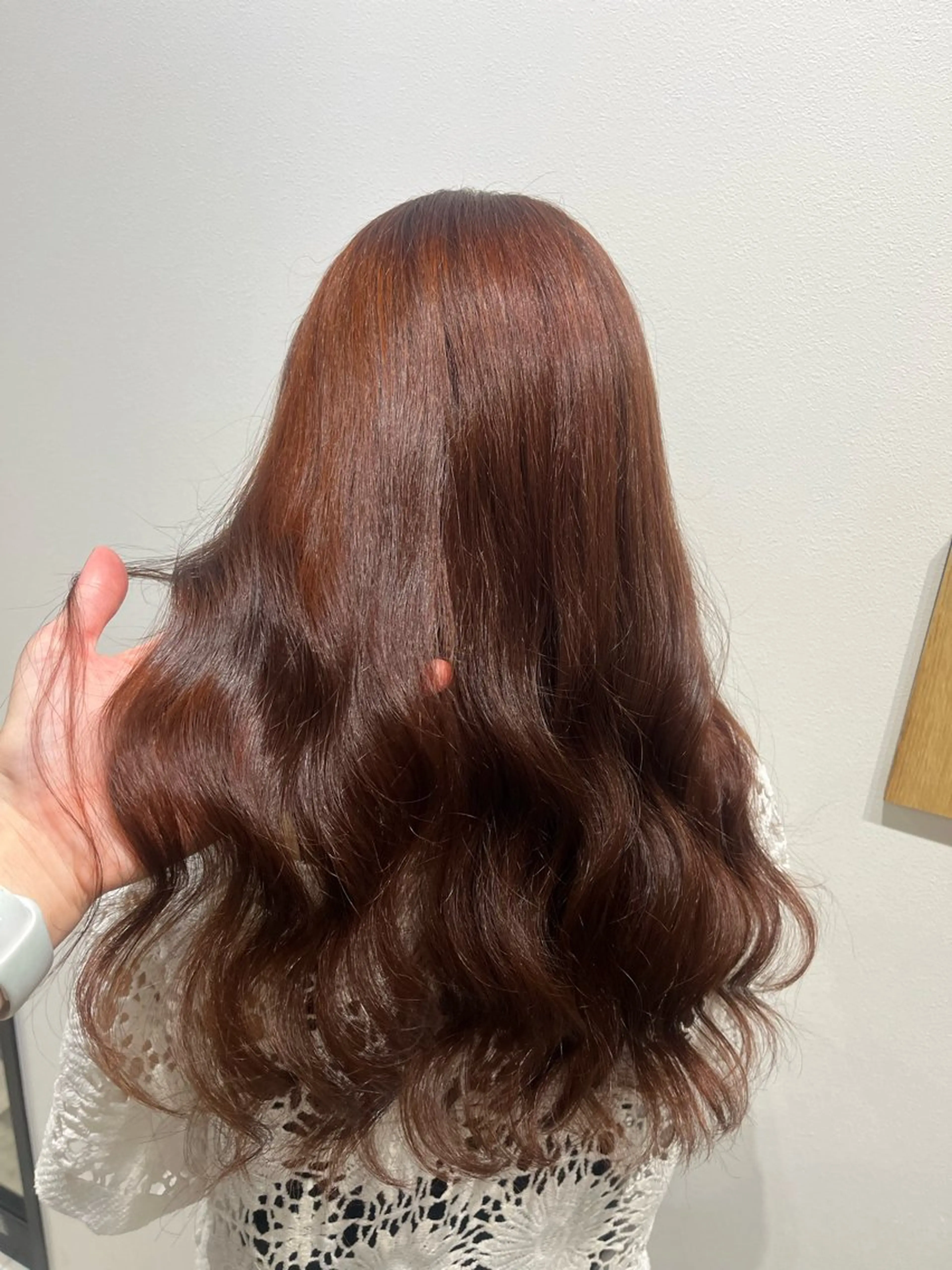 ロング カラー オレンジ ピンクカラー 🫧ぷる艶カラー🫧 Yuubi🦩のヘアスタイル