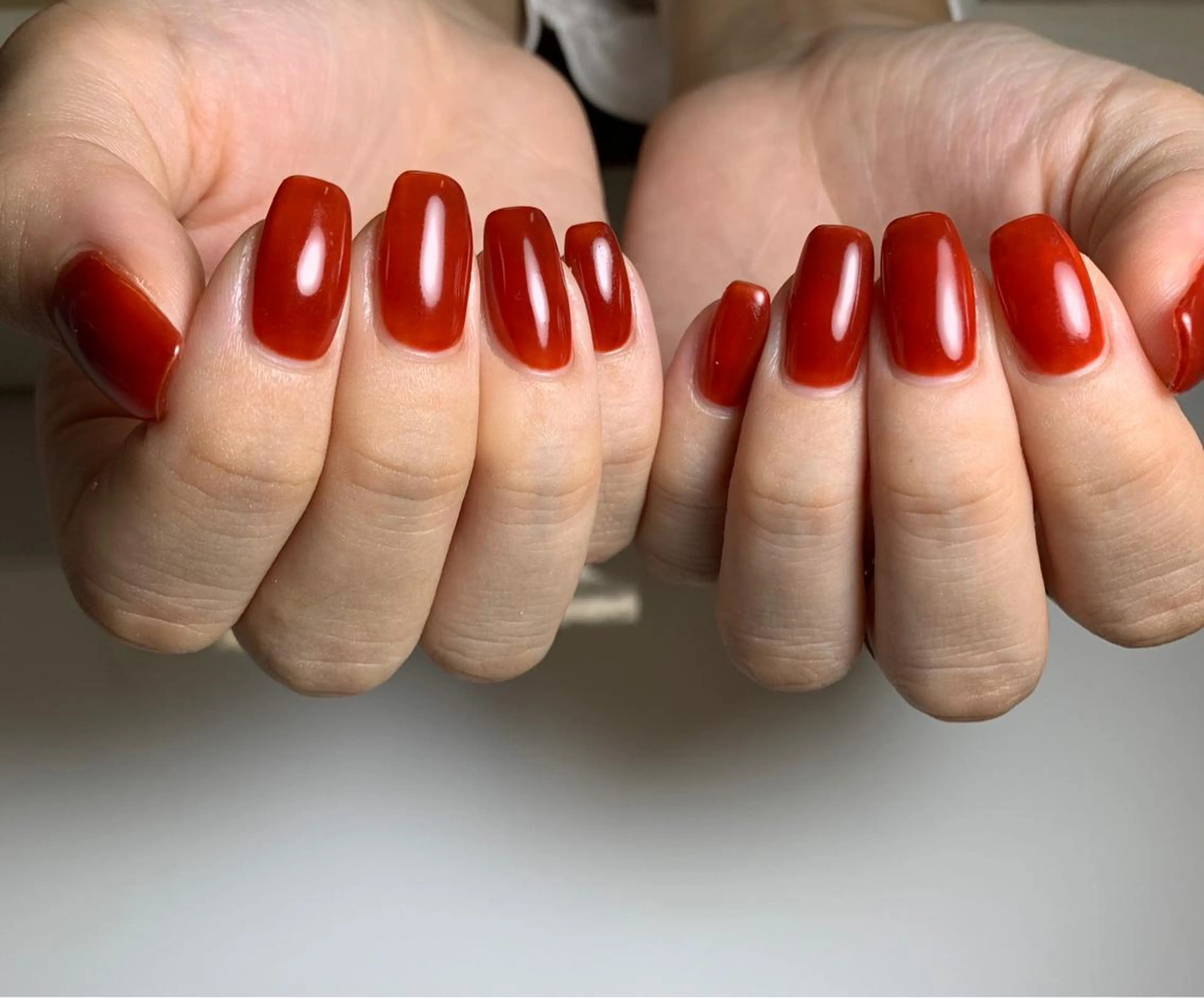 カラー ネイル ボルドーカラー ボルドー ワンカラーネイル yuri kaのネイルデザイン