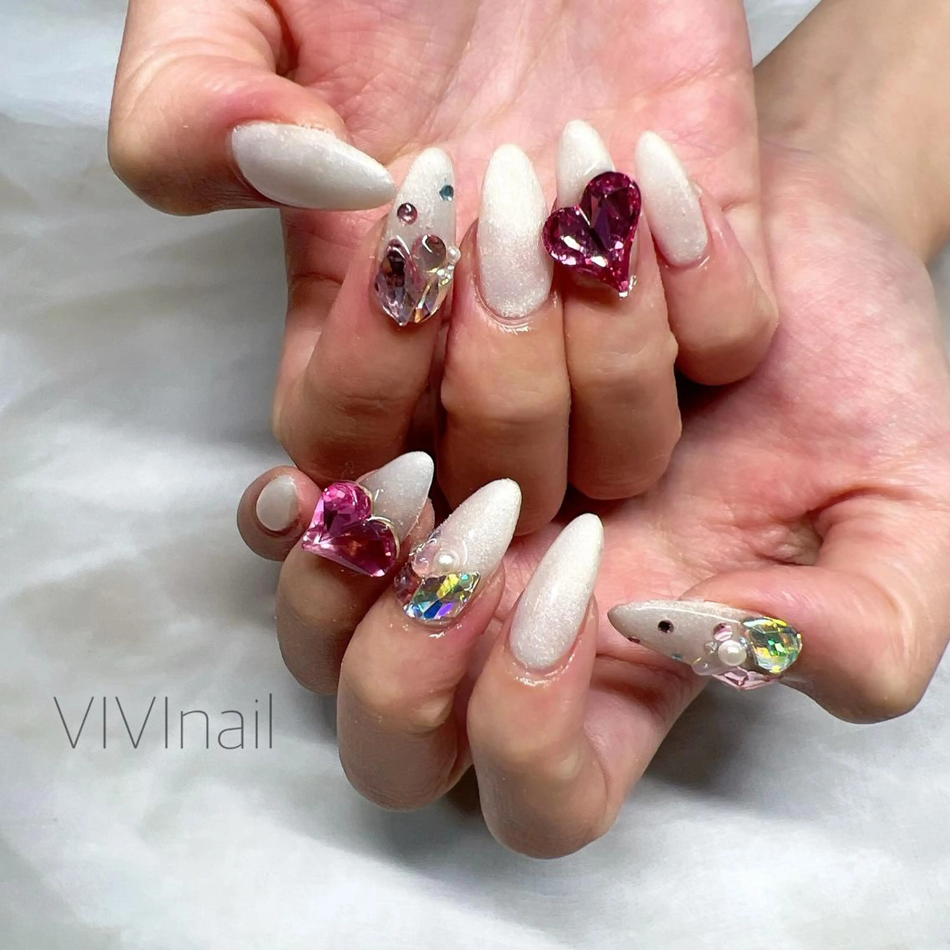 ネイル ピンク ハンドネイル vivi nailのネイルデザイン