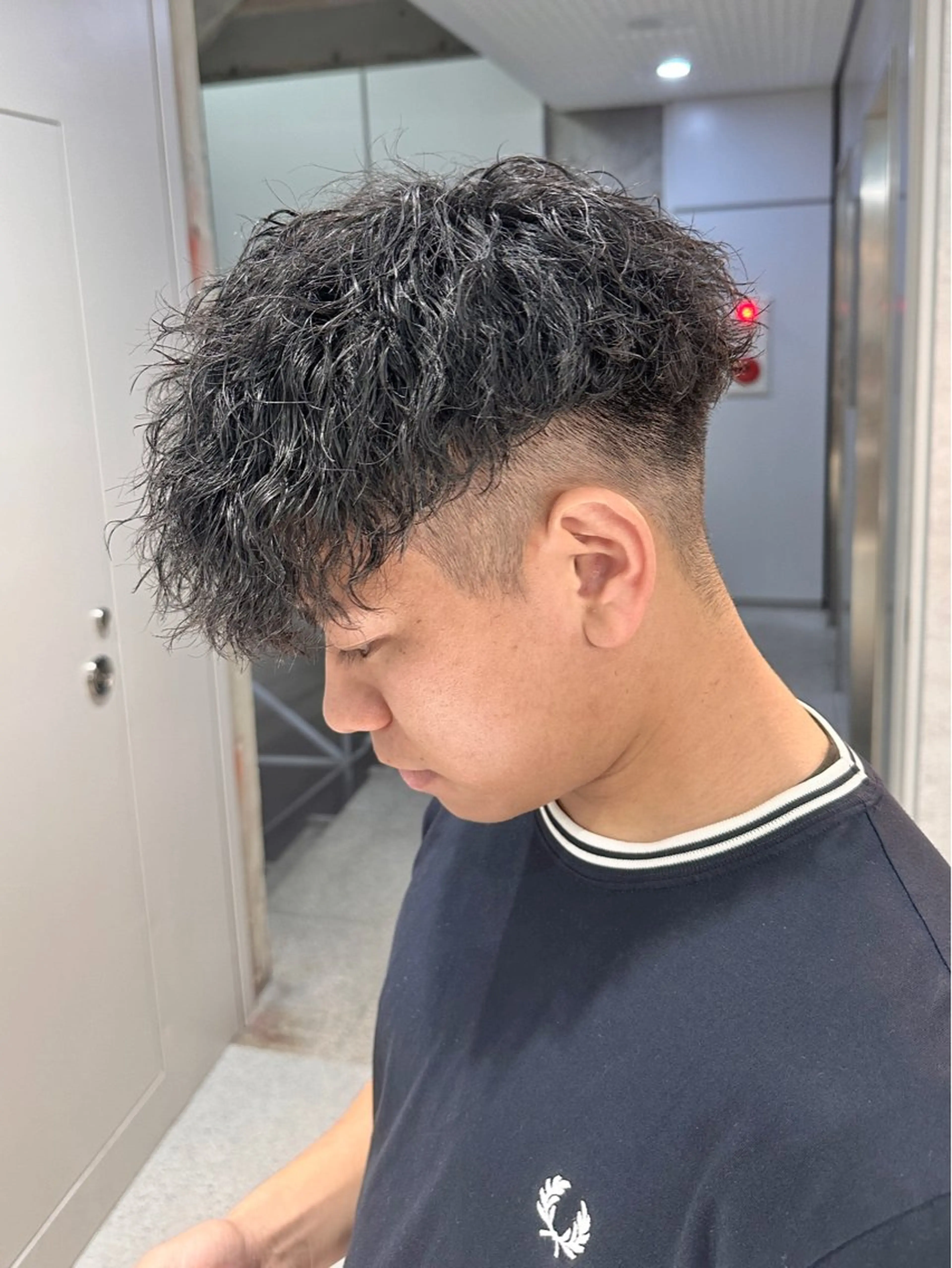 ショート パーマ メンズ カット ヘアカラー トリートメント ヘッドスパ ヘアセット 【メンズサロン】 BLUCK 横浜のヘアスタイル