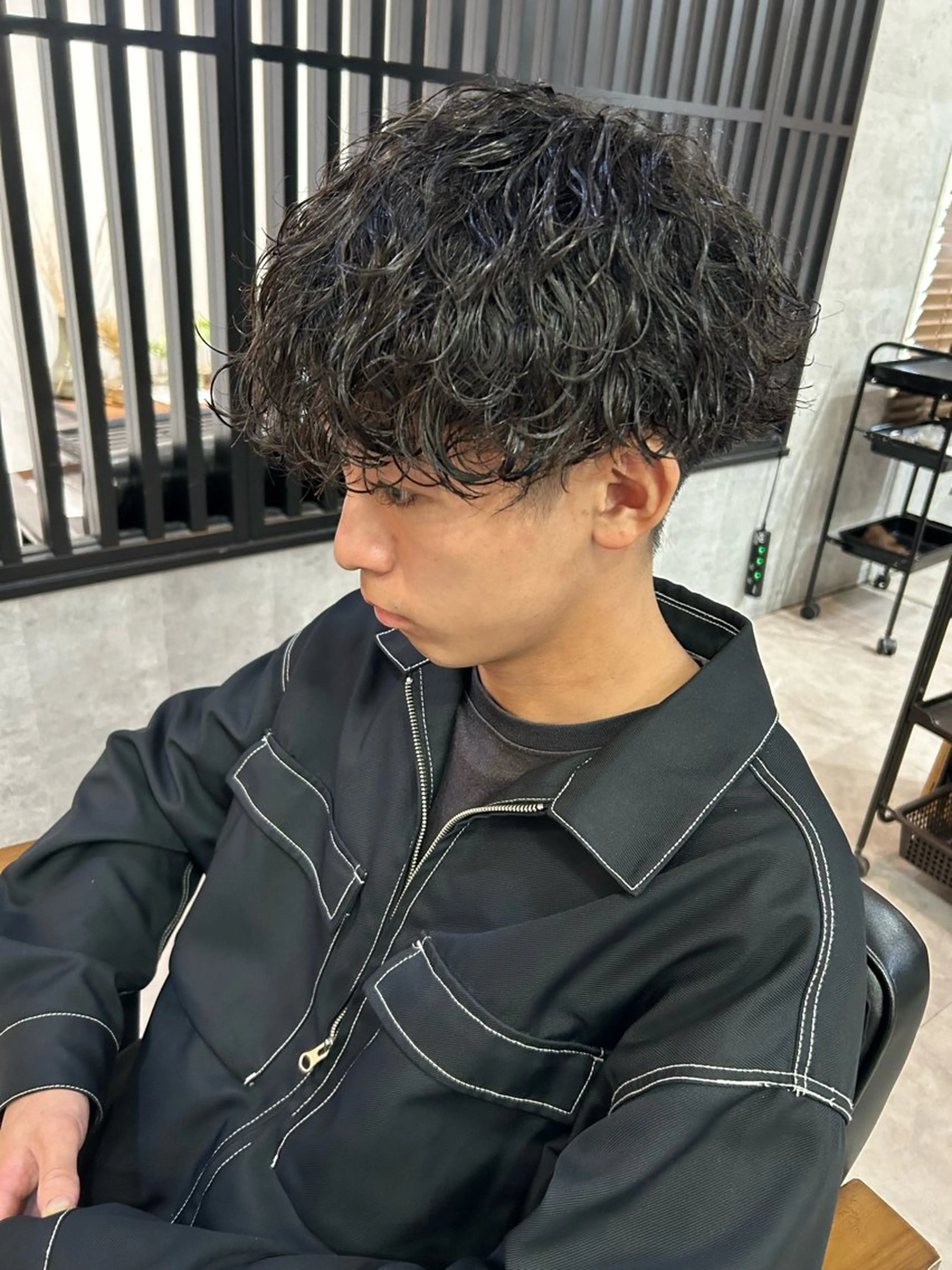 ショート パーマ メンズ カット パーマ トリートメント メンズパーマ特化 勝毛広貴のヘアスタイル