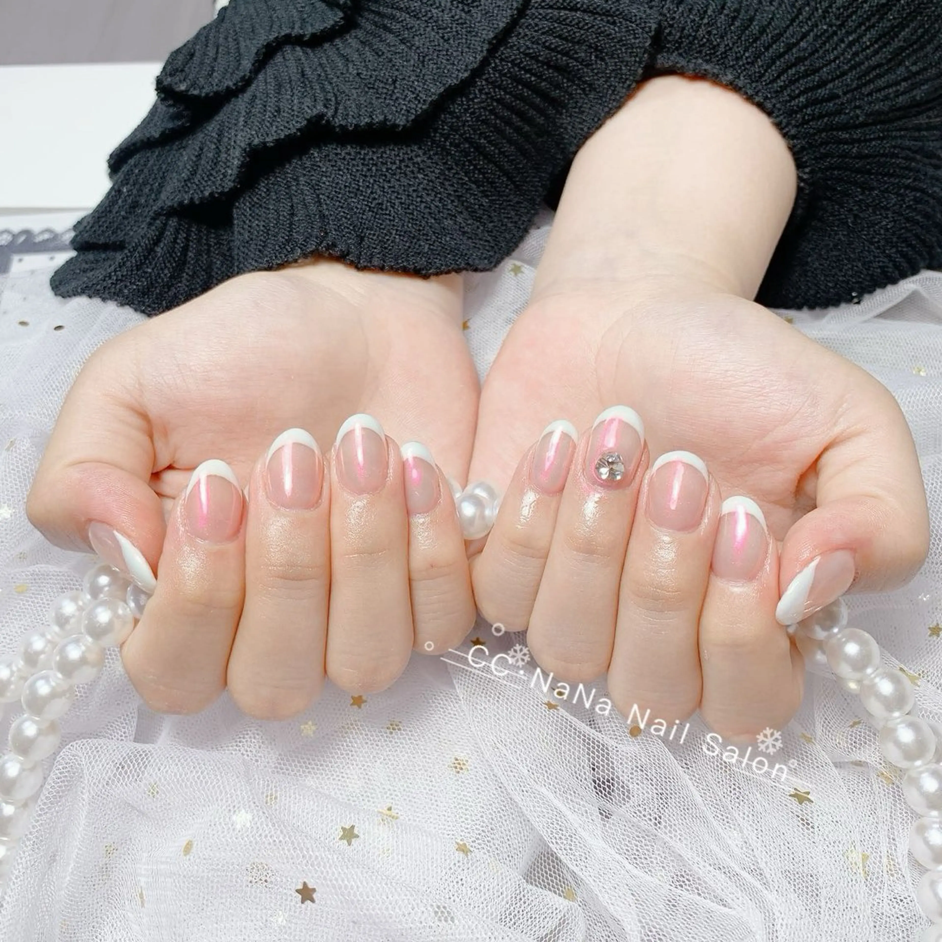 ネイル ハンドネイル 💎CC・NaNa 韓国風ネイル🌙Cのネイルデザイン