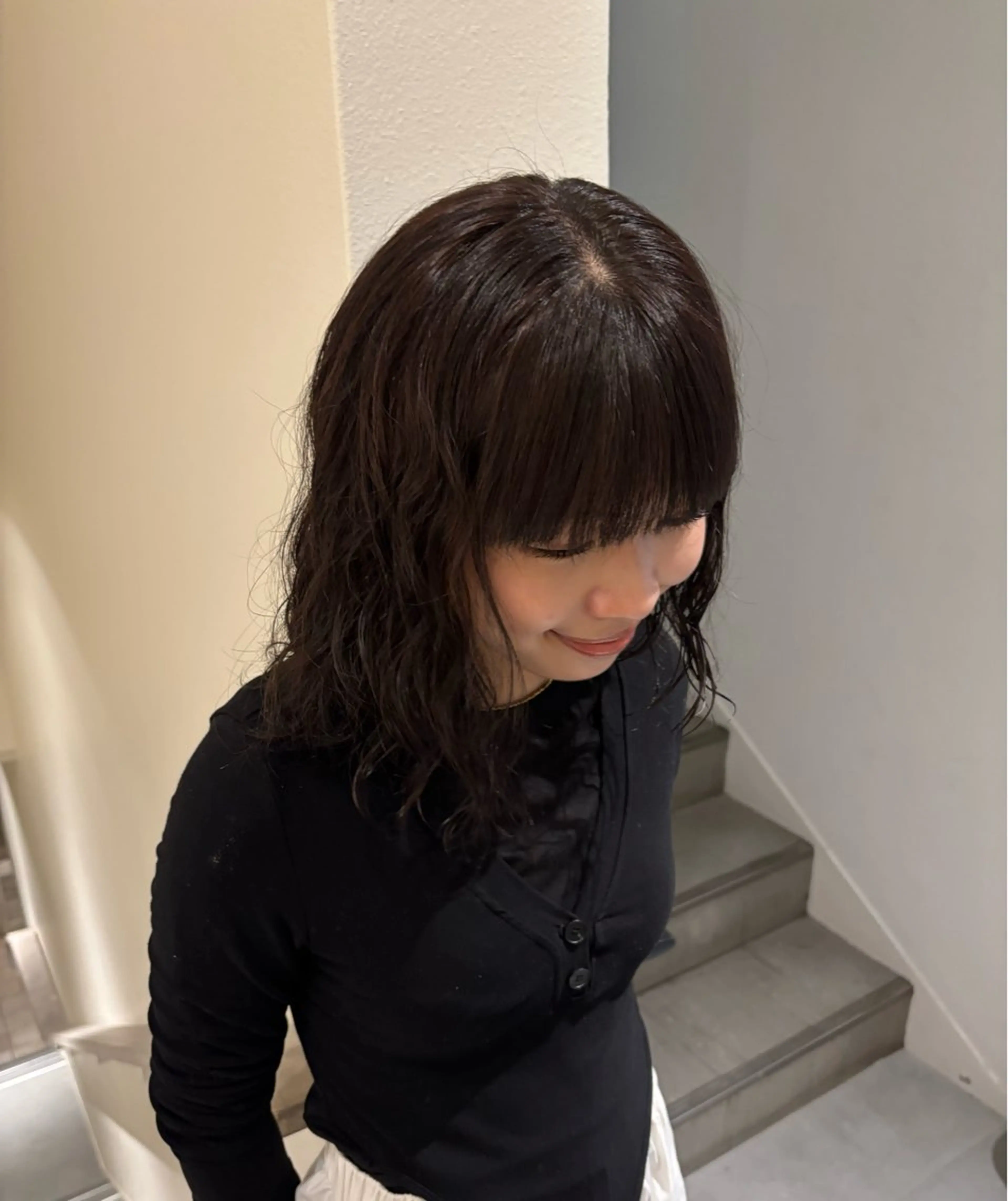 カラー パーマ ブラウンカラー ヘアカラー 上條響子/伏見/ 透明感カラーのヘアスタイル