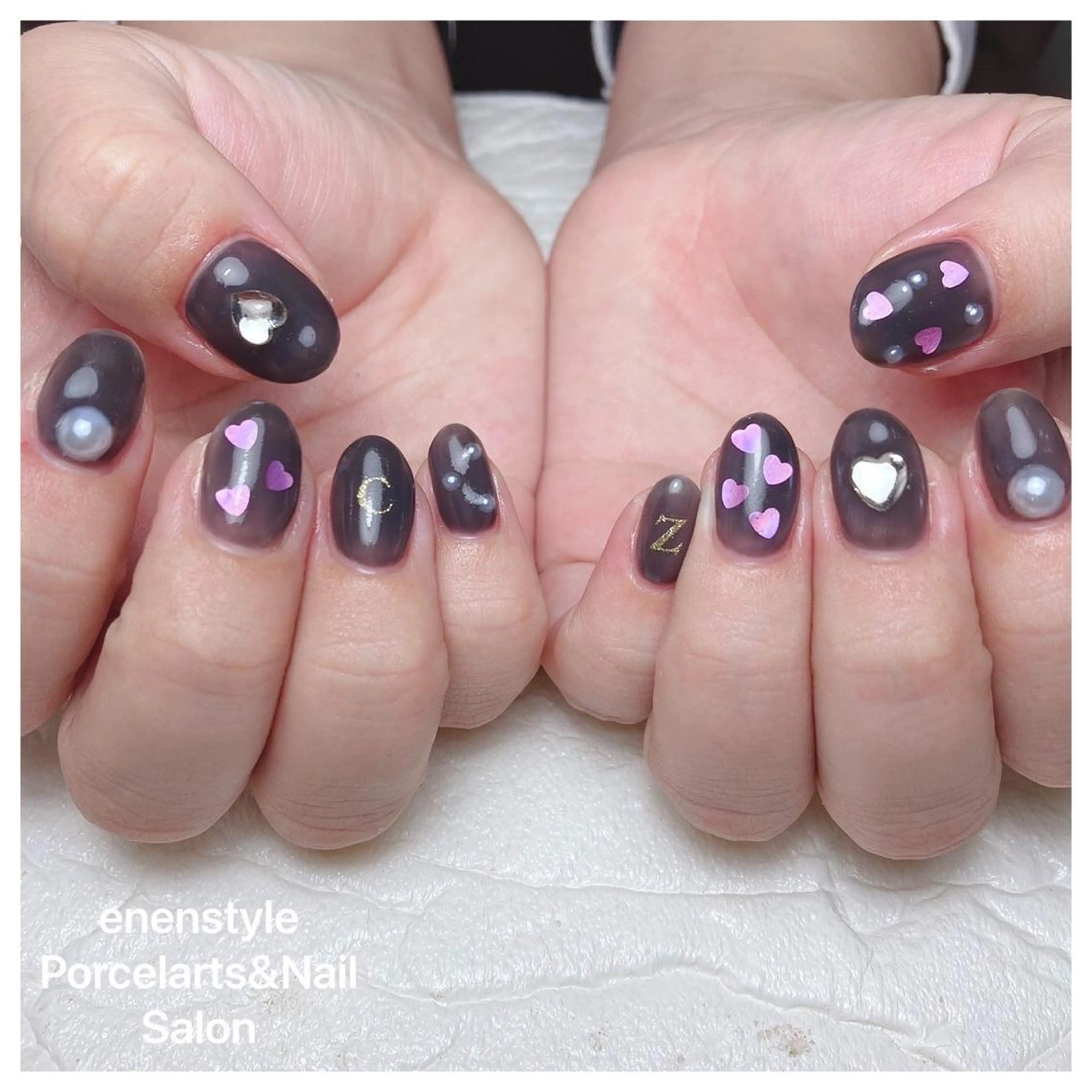 ミディアム ネイル 👑enen style👑のネイルデザイン