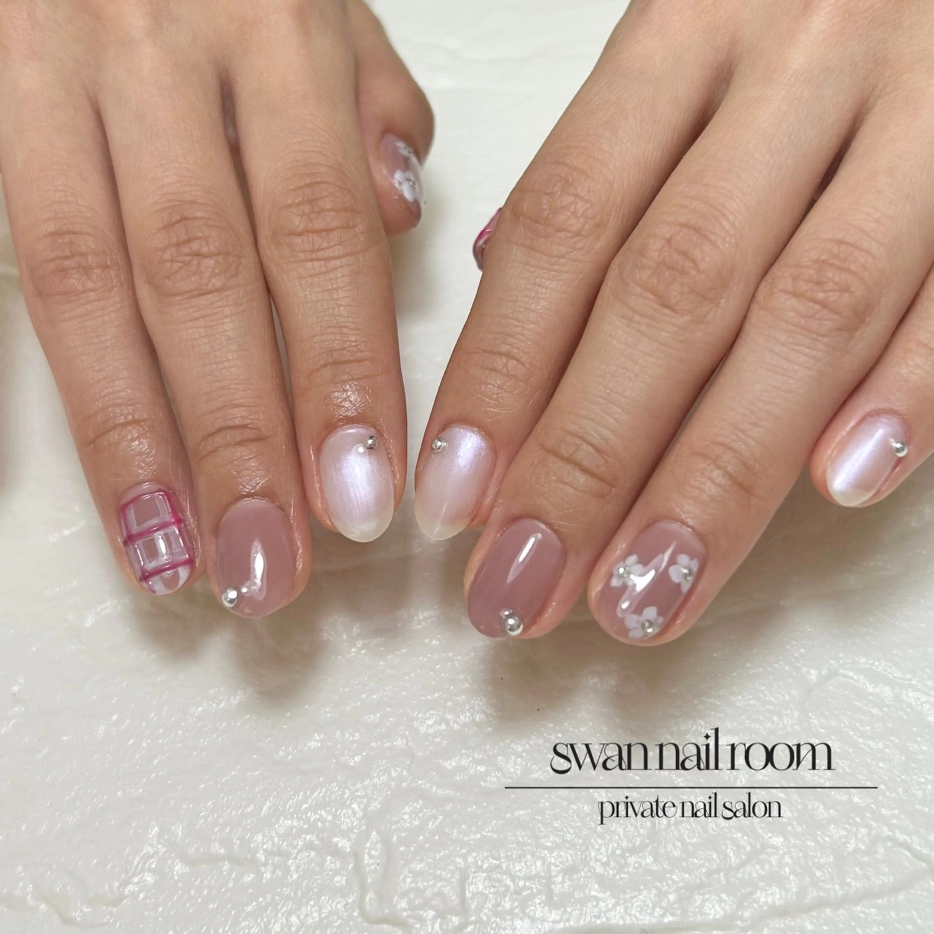 ネイル フラワーネイル 春ネイル swan  nail room所属・swan nail roomのネイルデザイン