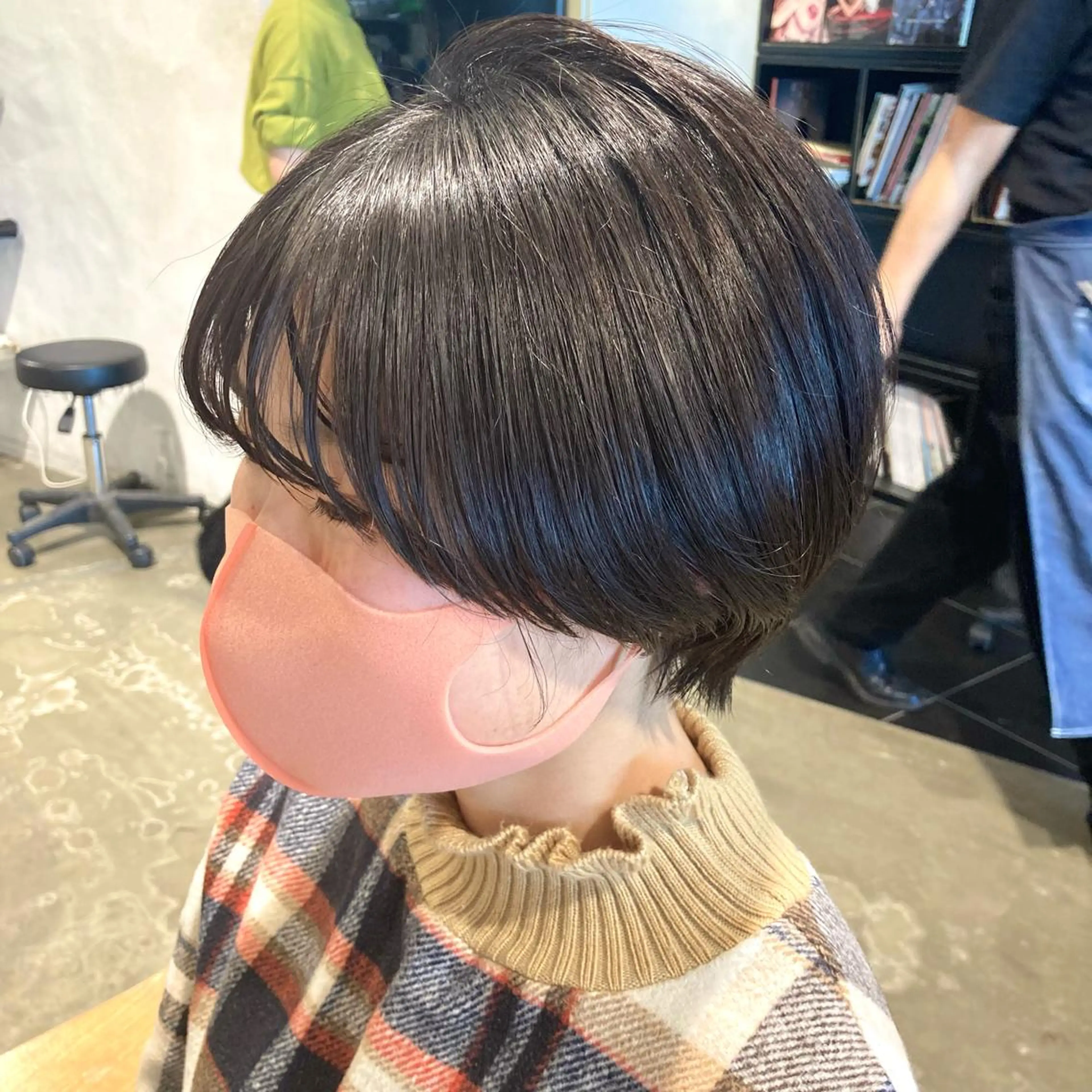 ミディアム カラー 透明感カラー オリーブカラー 暖色/艶髪/ボブ/ ショート/Ayaのヘアスタイル