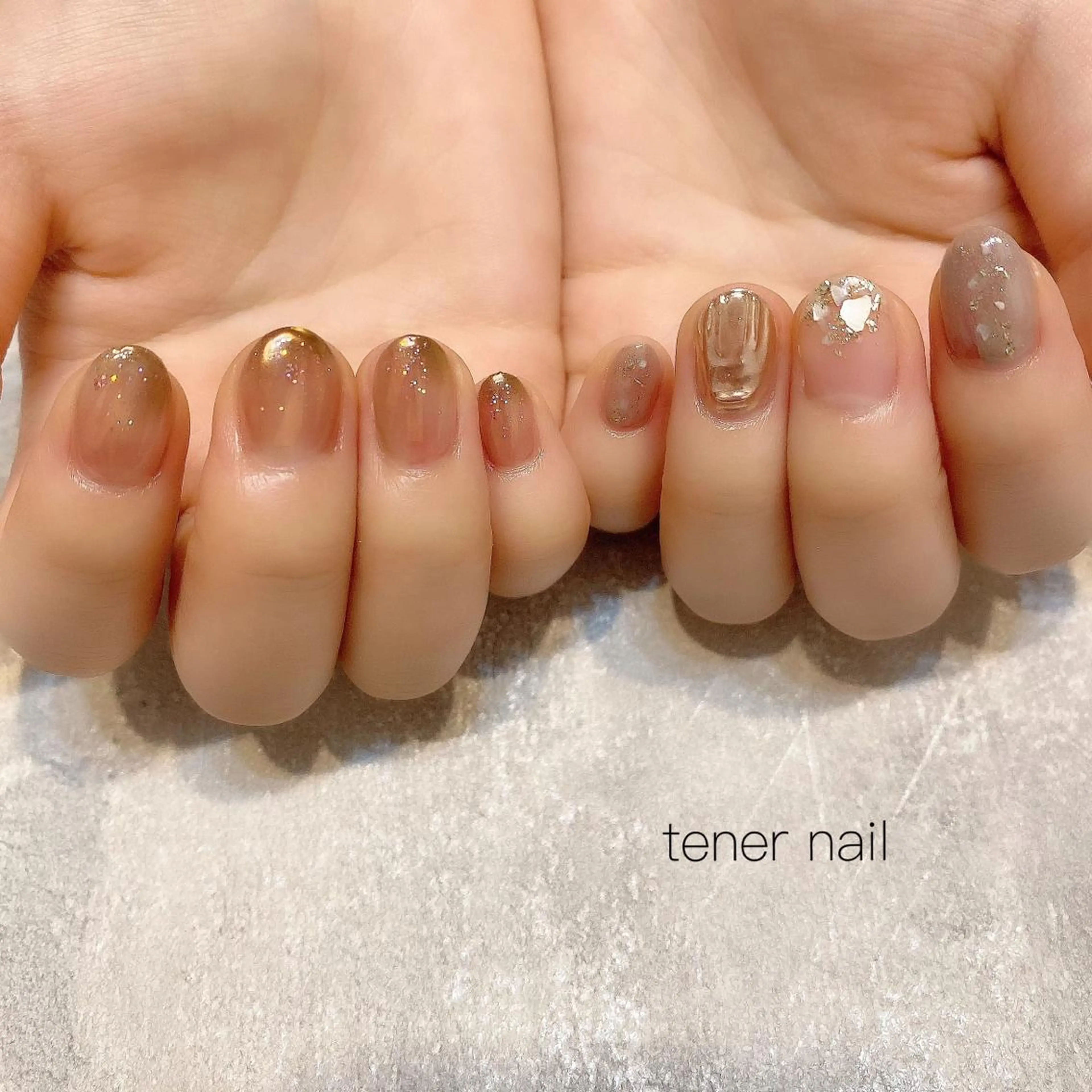 ネイル ニュアンスネイル ショートネイル tener  nail  テネルネイル所属・テネルネイル tener nailのネイルデザイン