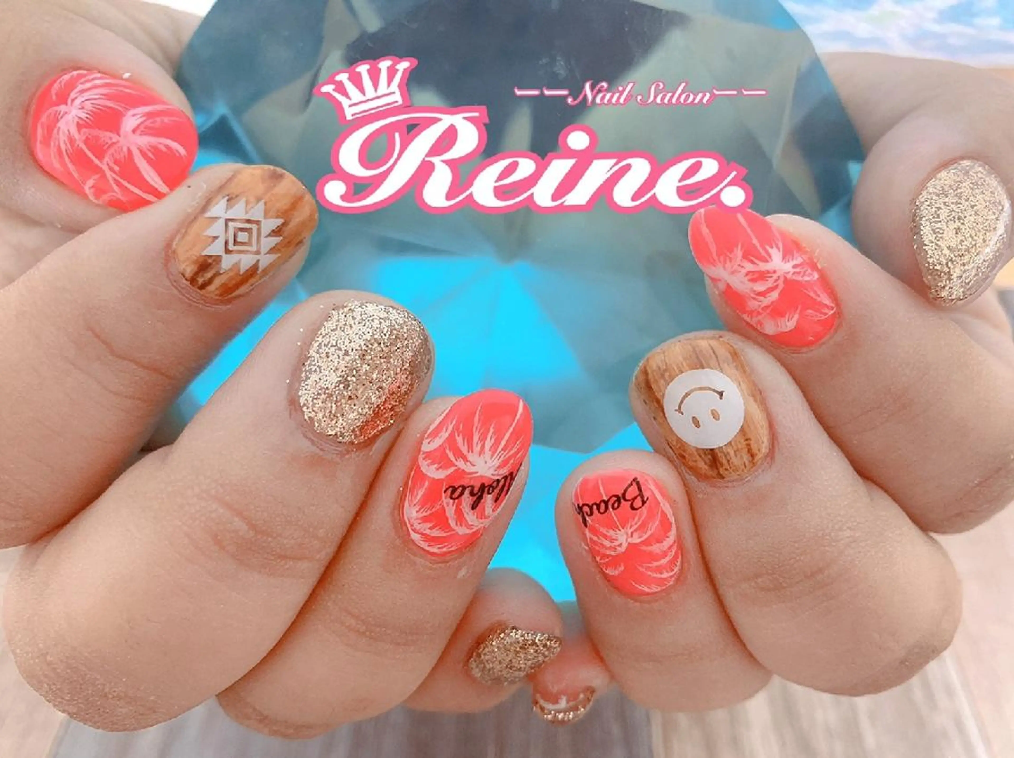 ネイル 夏ネイル Nailsalon Reine所属・玉栄 伶奈のネイルデザイン