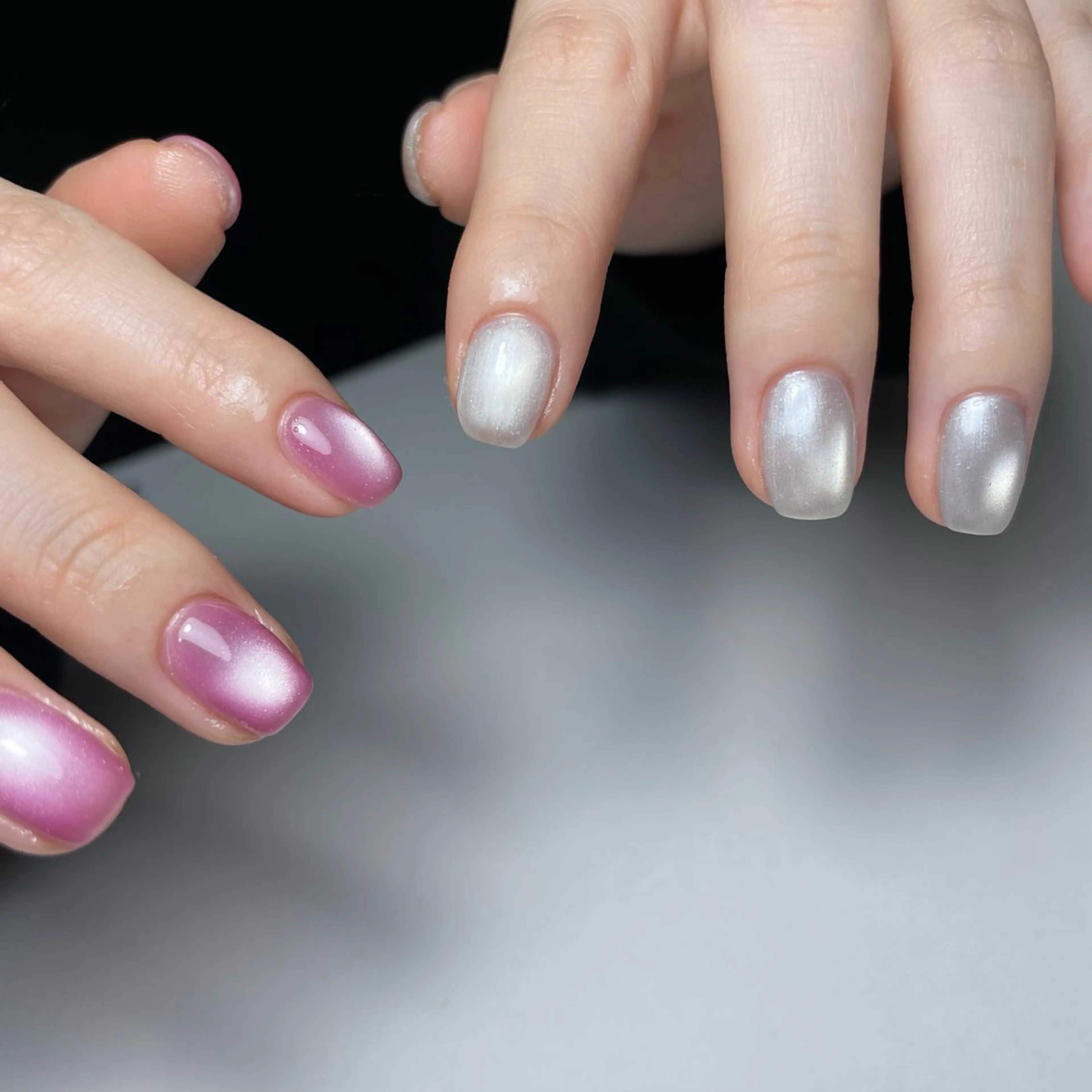 ネイル チークネイル フラッシュネイル フットネイル ジェルネイル ハート ハンドネイル Sugar. ひかり໒꒱˚.*のネイルデザイン