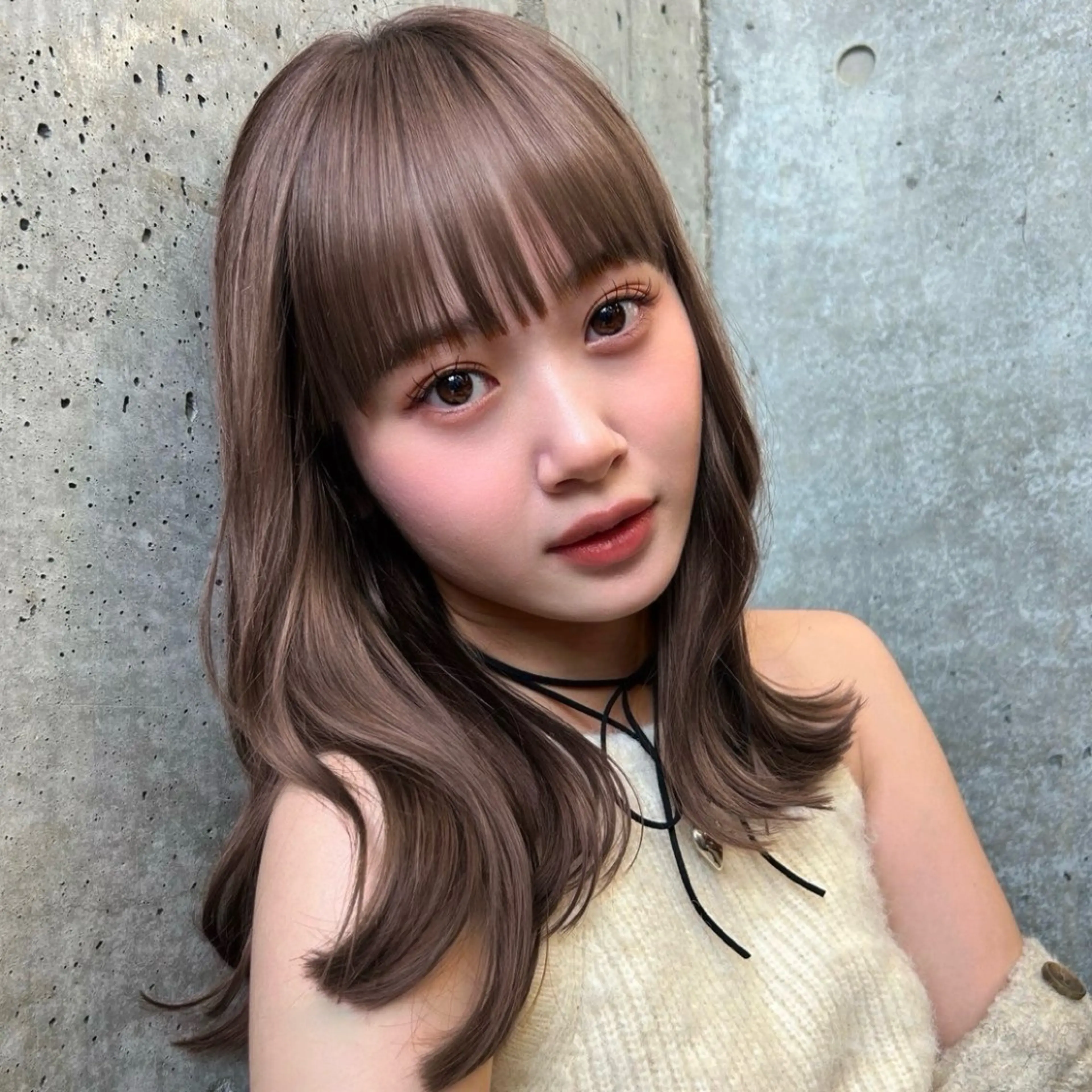 ミディアム カット ヘアカラー トリートメント 🌸透明感/レイヤー / 栗林 彩🌸のヘアスタイル