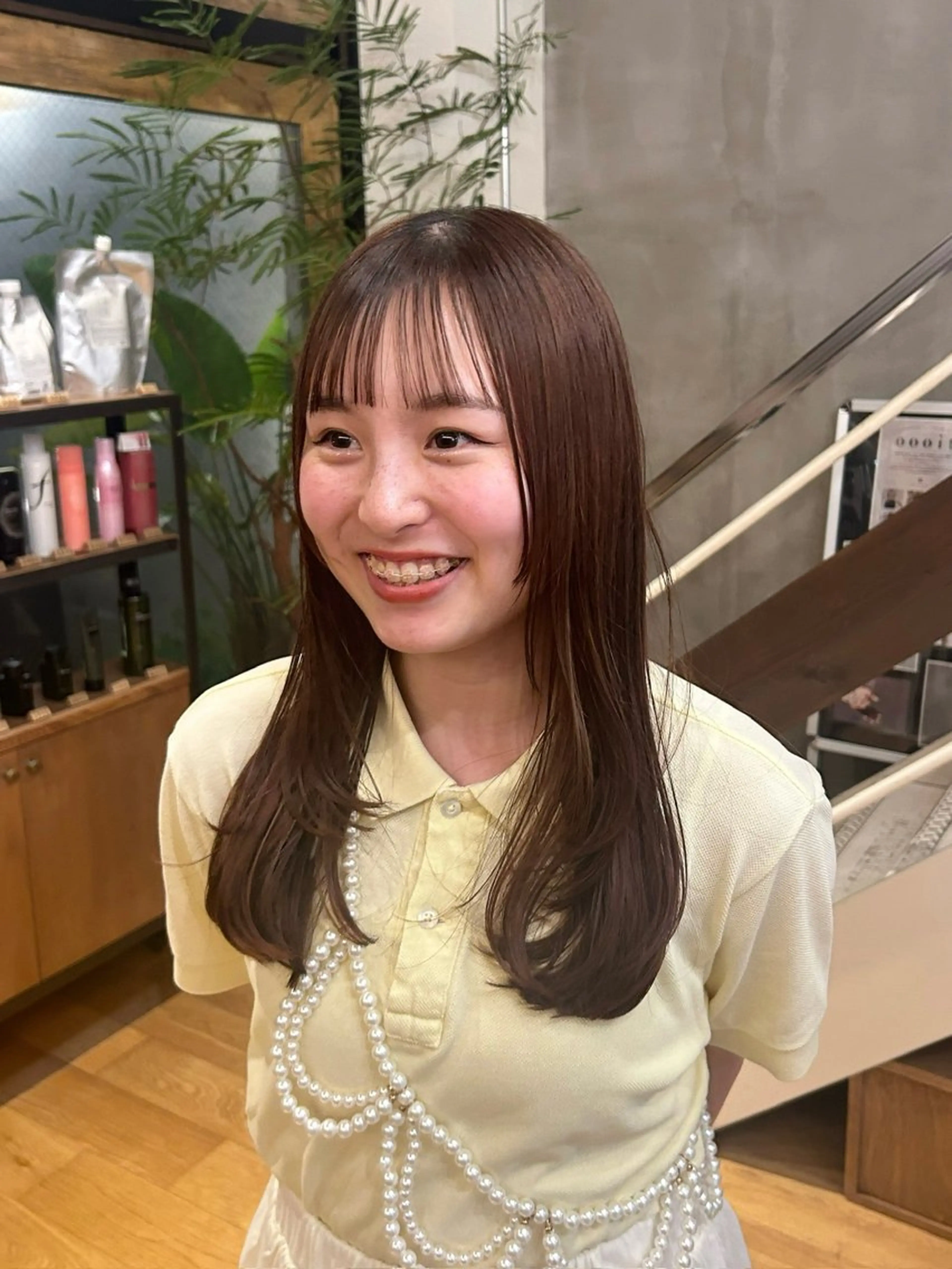 セミロング 顔まわりレイヤー 顔周りカット レイヤーカット カット Lumier de mashu所属・nana/ボブ/ レイヤー/メンズのヘアスタイル